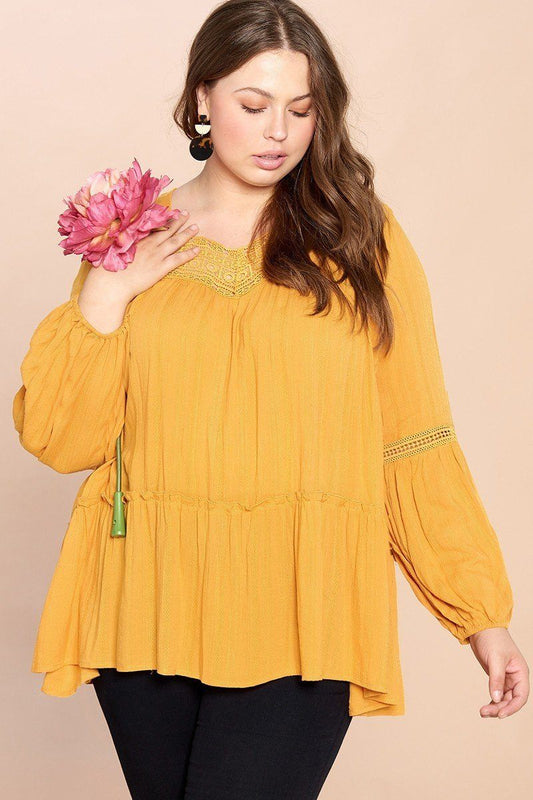 Solid Woven Loose-fit Tunic - It's a Girly Place