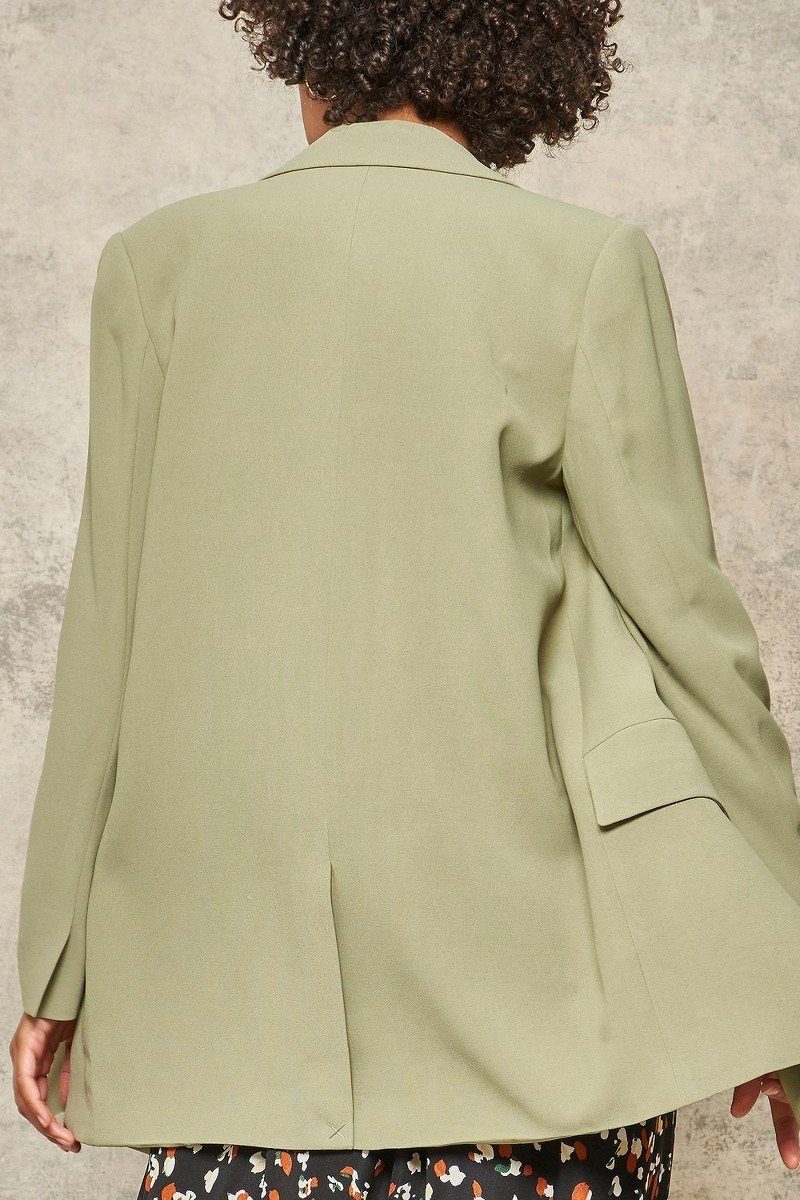 A Solid Woven Blazer Jacket - It's a Girly Place