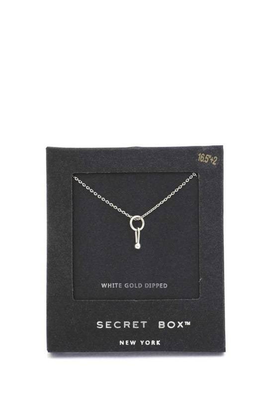 Secret Box Dainty Ring Charm Necklace - It's a Girly Place