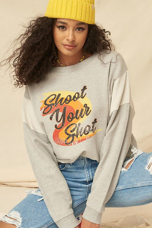 A French Terry Knit Graphic Sweatshirt - It's a Girly Place