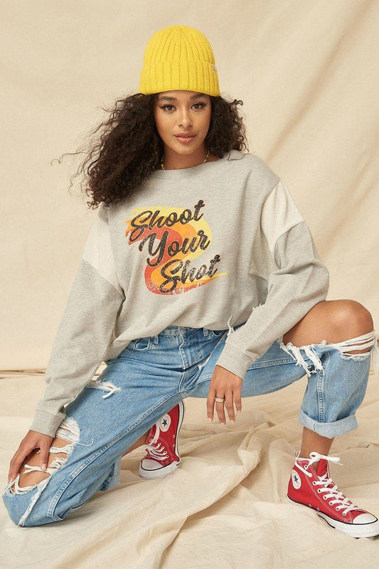A French Terry Knit Graphic Sweatshirt - It's a Girly Place