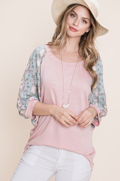 Solid French Terry Fashion Top - It's a Girly Place
