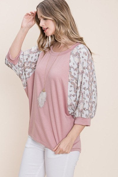 Solid French Terry Fashion Top - It's a Girly Place