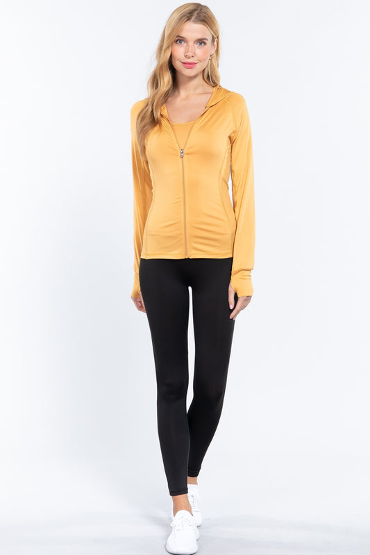 Long Slv Hoodie Workout Track Jacket - It's a Girly Place