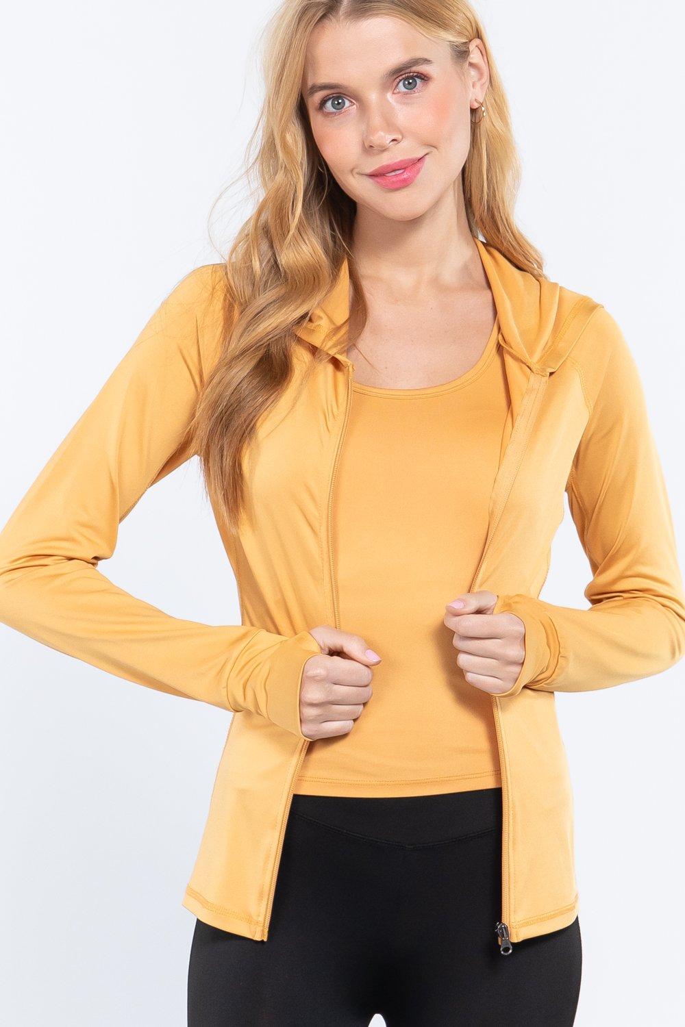 Long Slv Hoodie Workout Track Jacket - It's a Girly Place