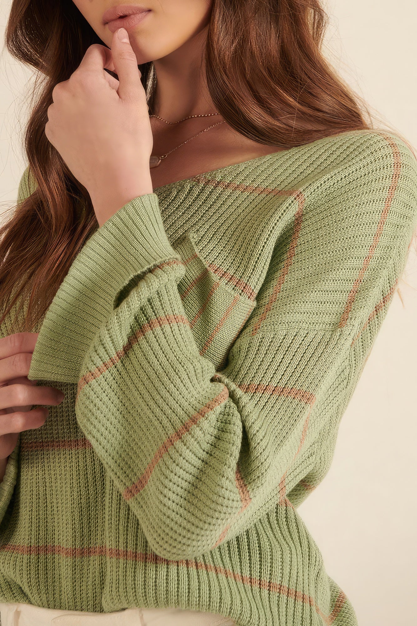 Striped Rib-knit Oversized Pocket Sweater - It's a Girly Place