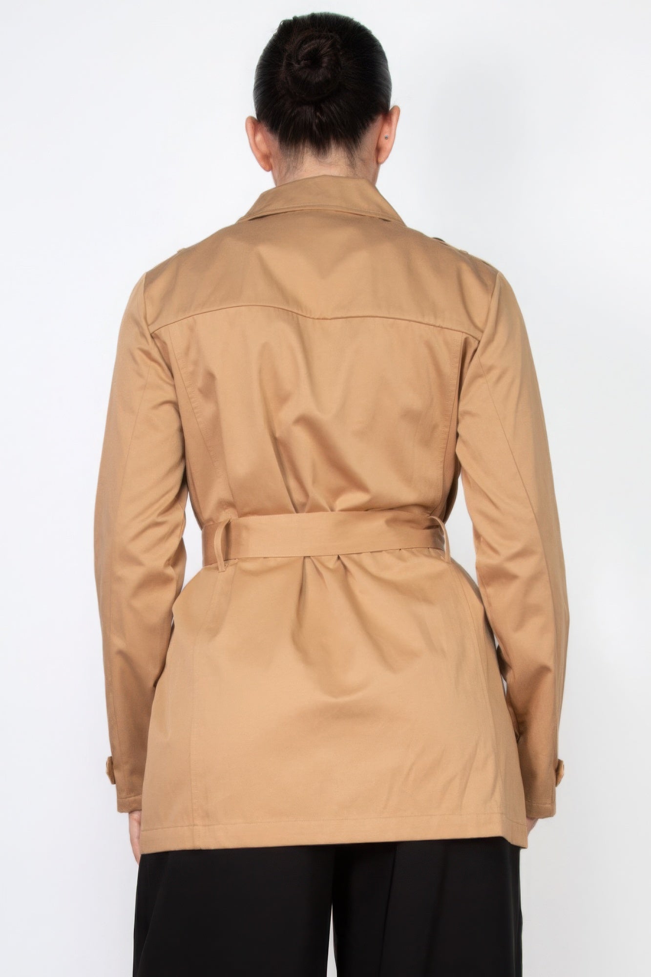 Double-breasted Notch Belted Coat - It's a Girly Place