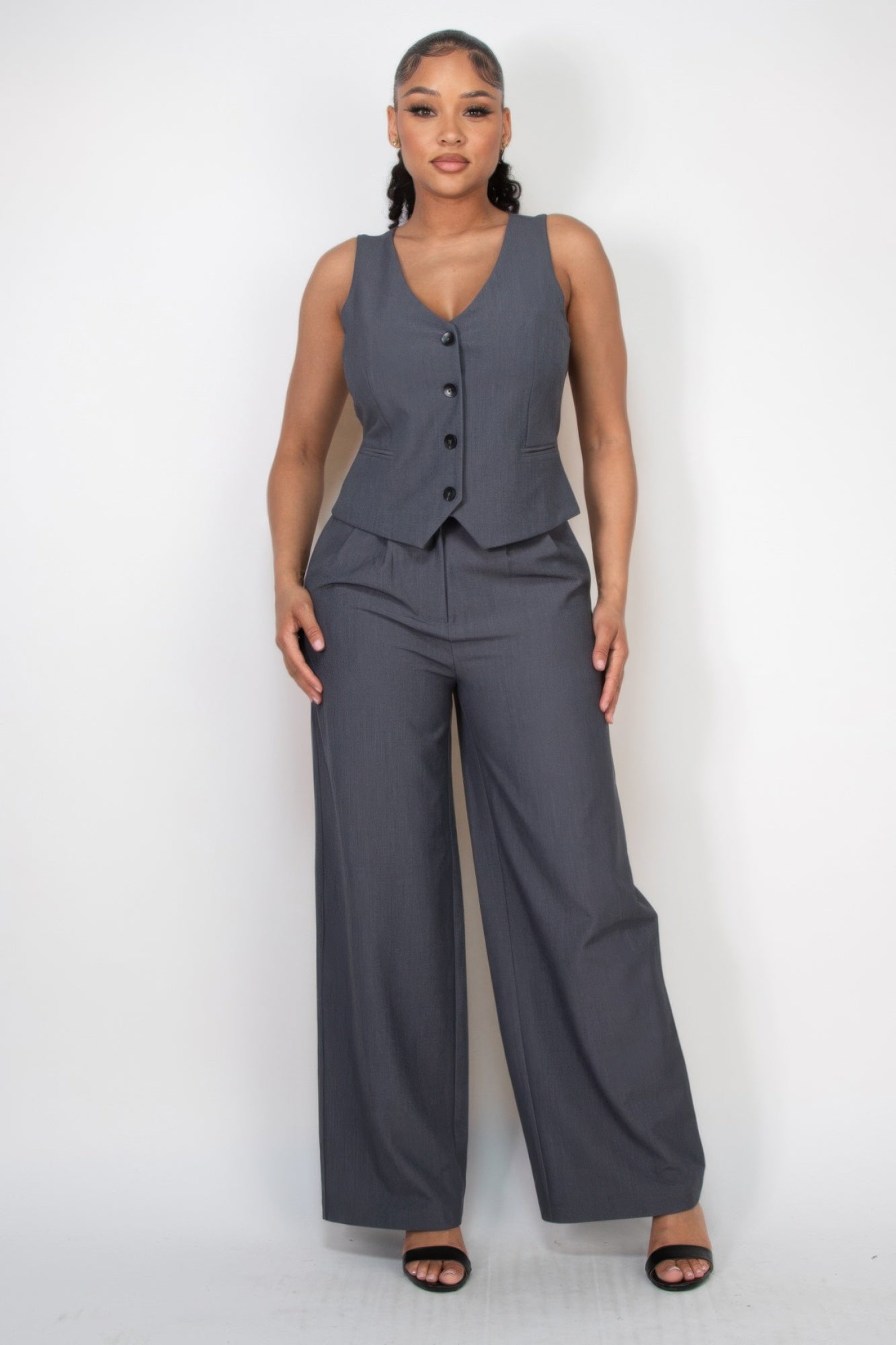Pleated Double Waistband Pants - It's a Girly Place