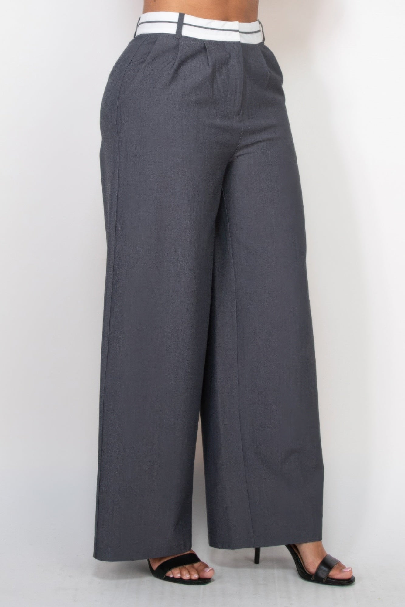 Pleated Double Waistband Pants - It's a Girly Place