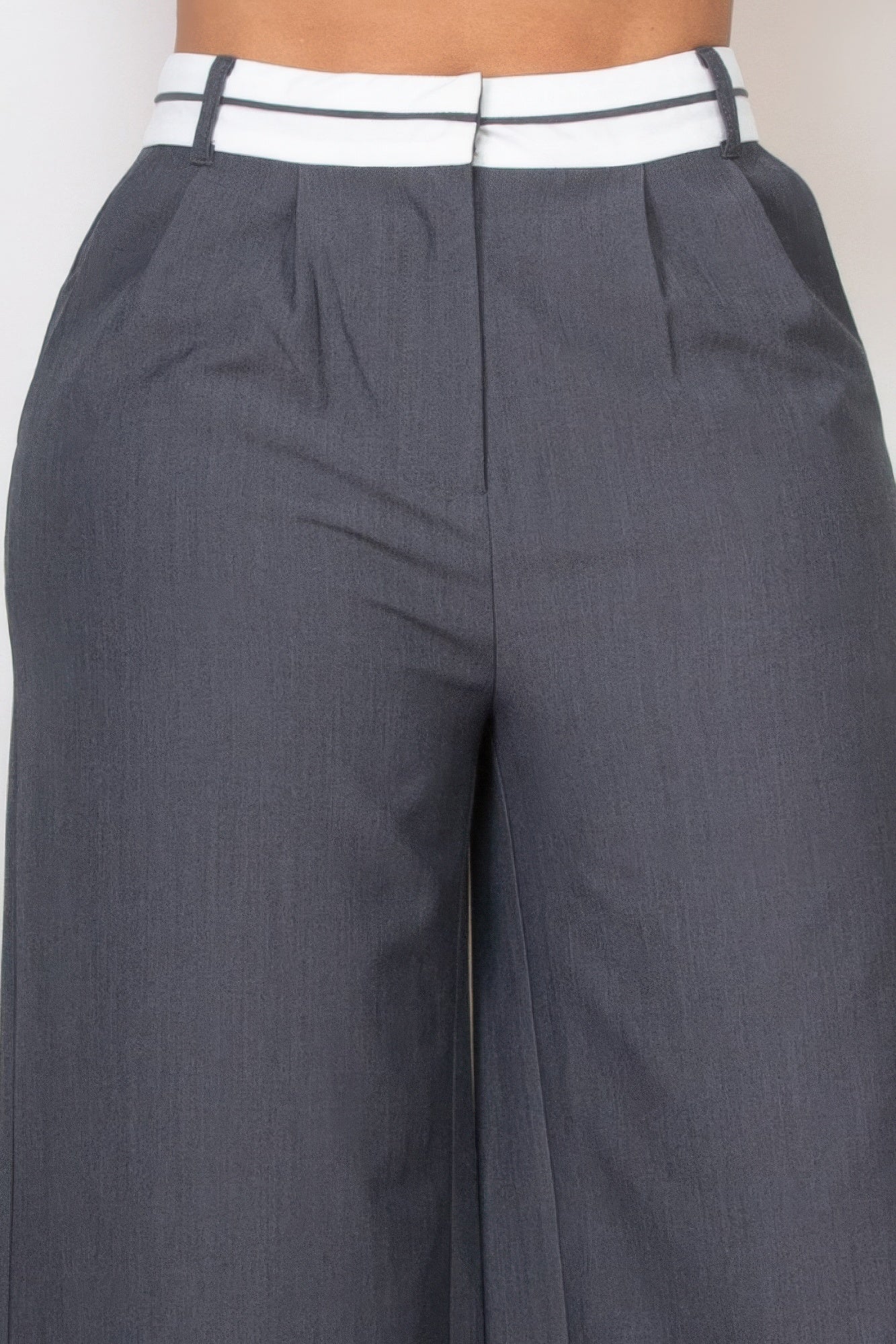 Pleated Double Waistband Pants - It's a Girly Place