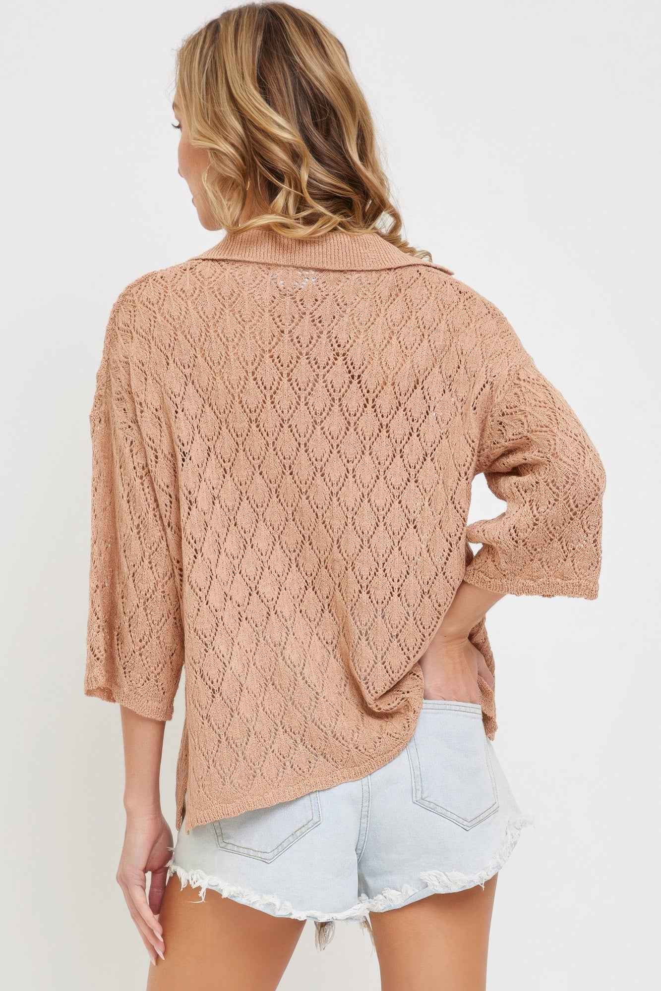 Pointelle Knit Top