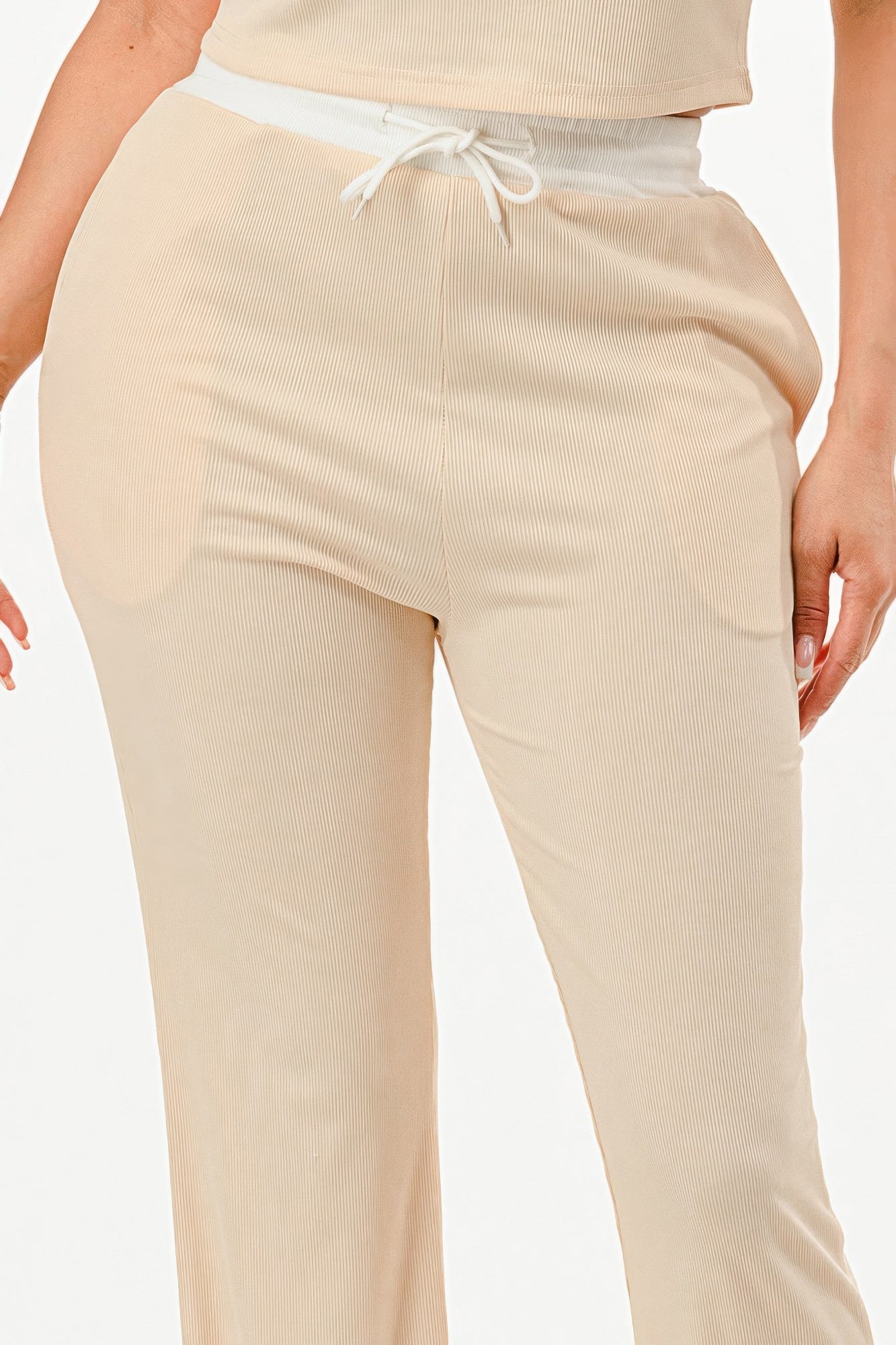 Ribbed Contrast Binding Top And Pants Set - It's a Girly Place