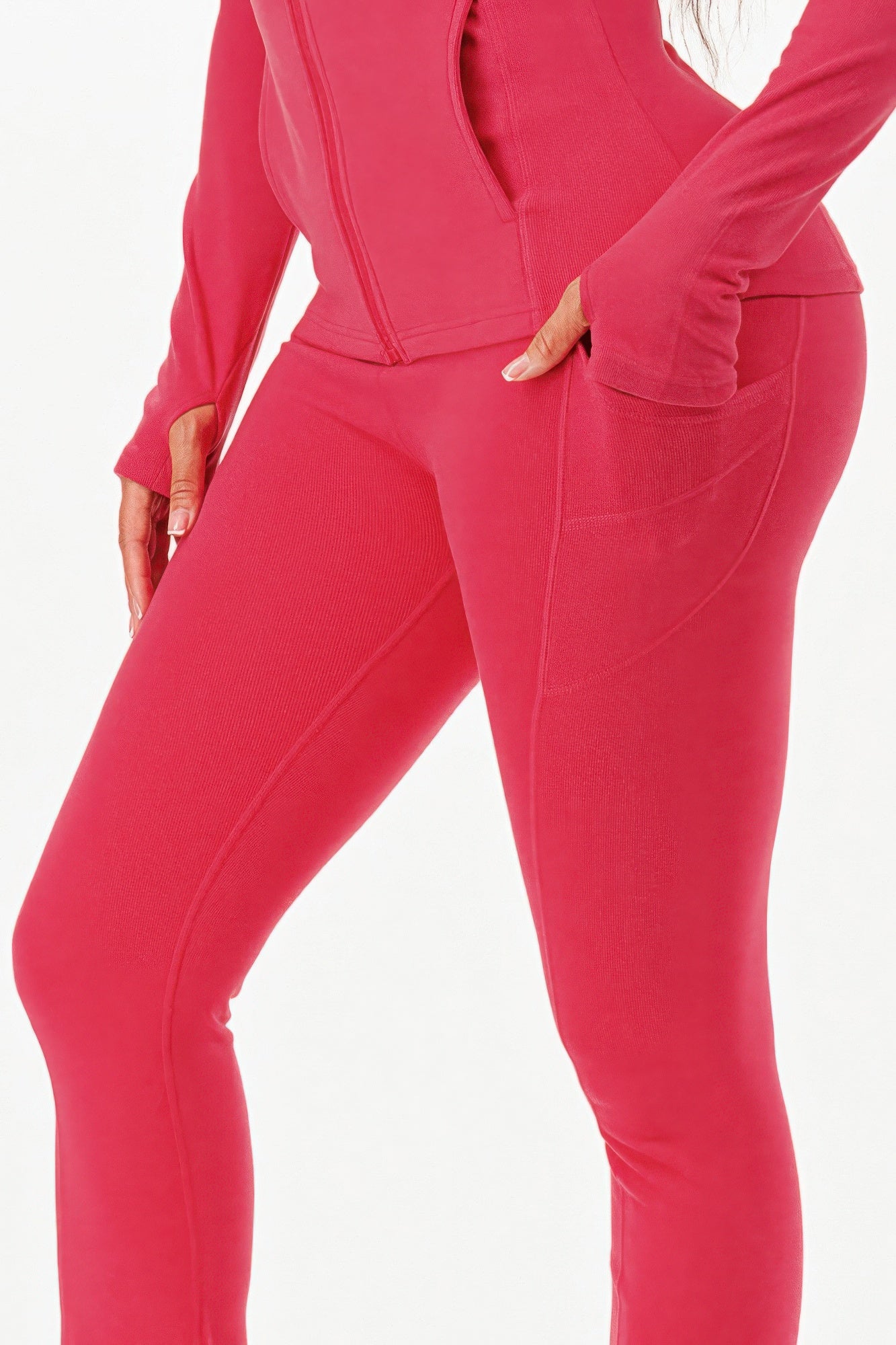 Thermal Active Wear Jacket With Flare Pants Set - It's a Girly Place