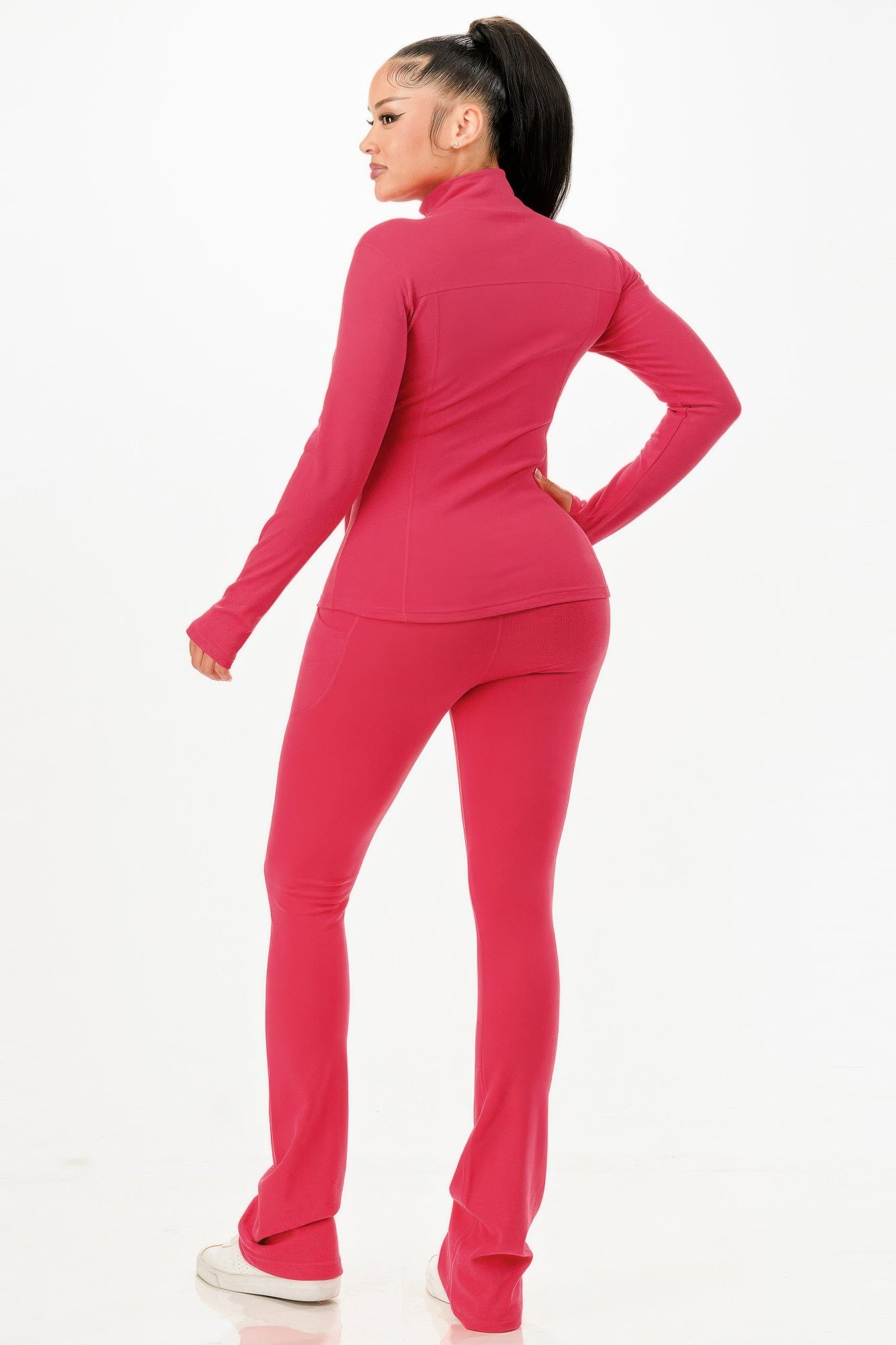 Thermal Active Wear Jacket With Flare Pants Set - It's a Girly Place
