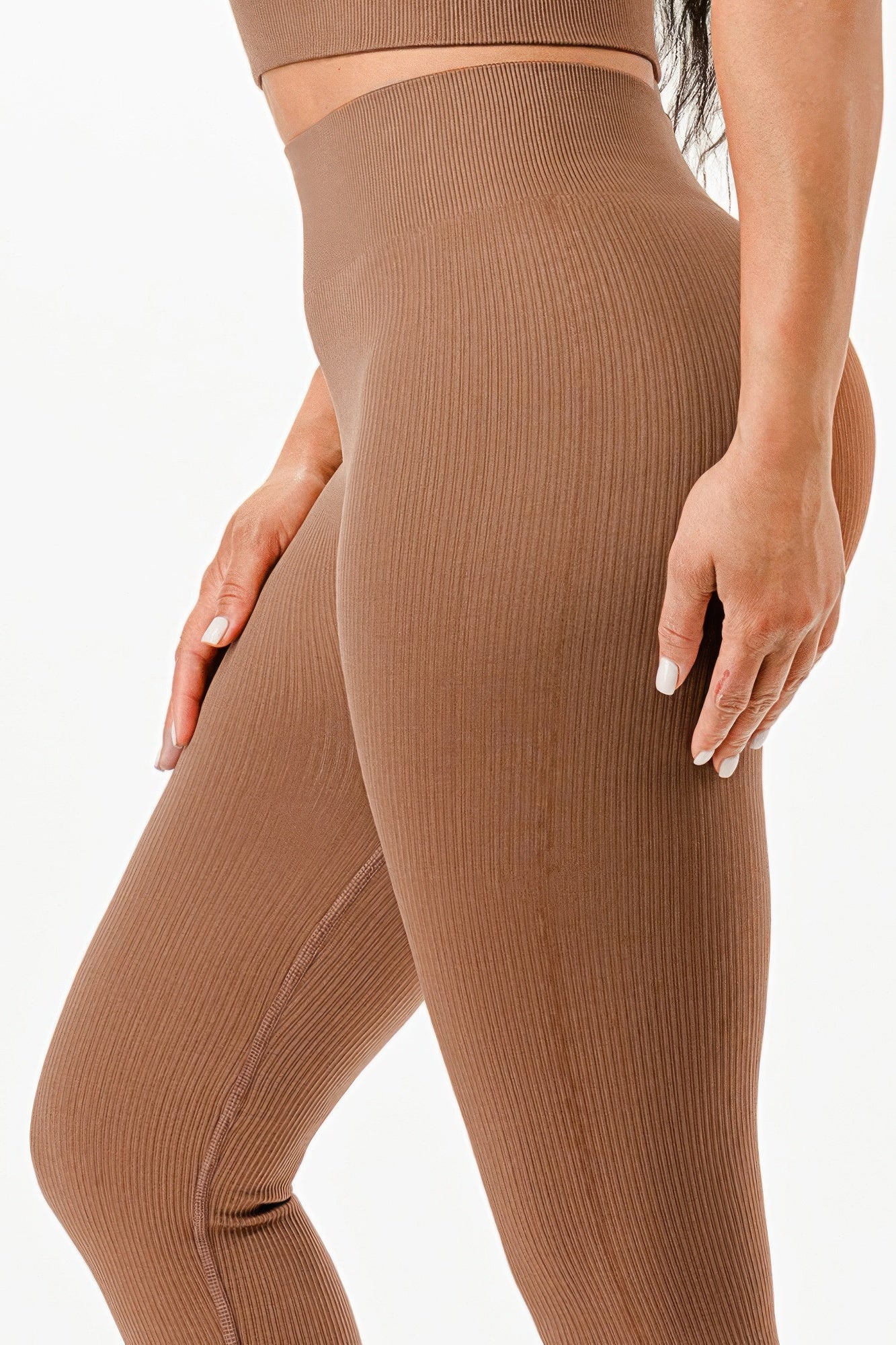Ribbed Seamless T-shirt And Leggings Set - It's a Girly Place