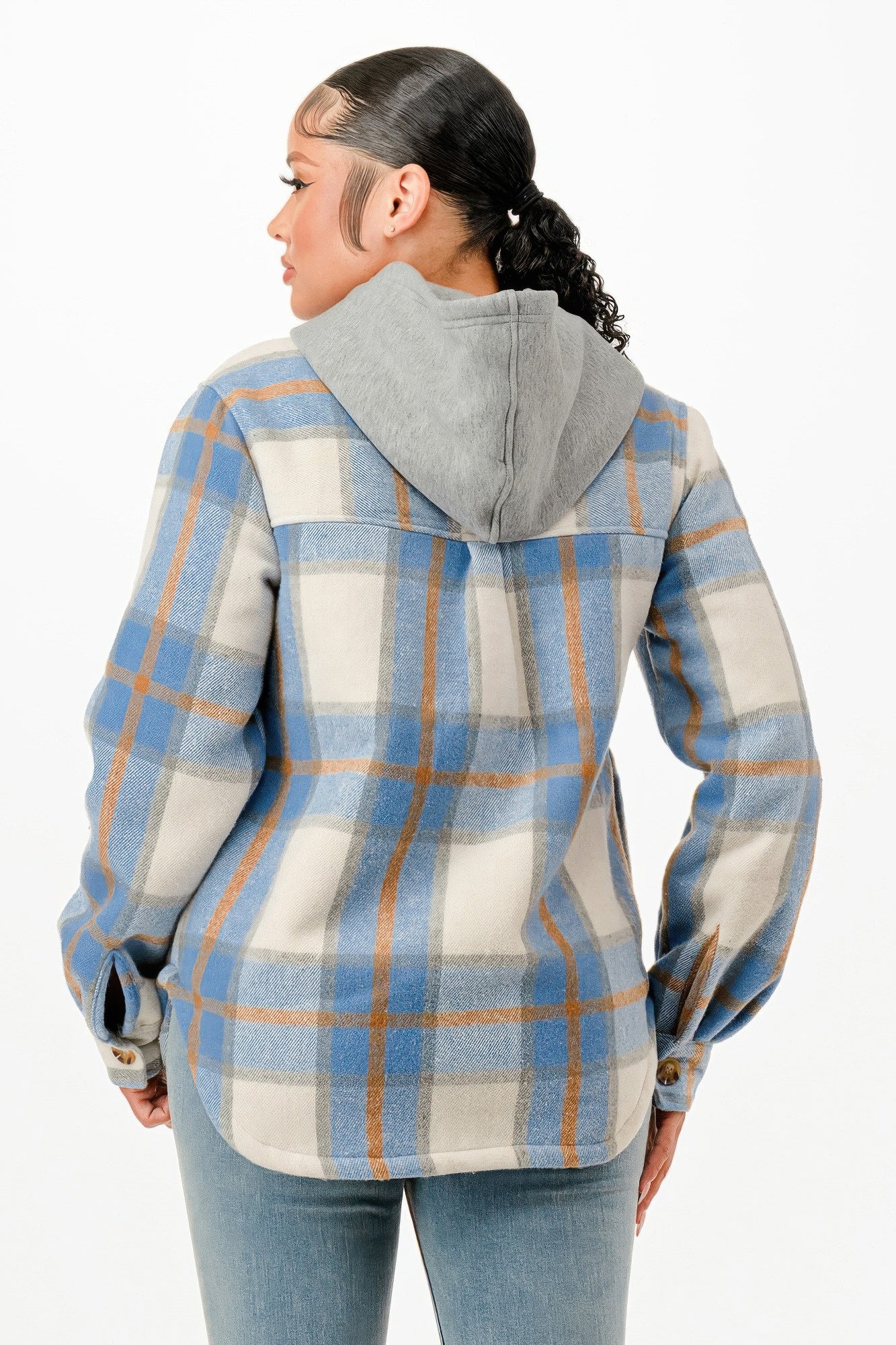 Hooded Plaid Jacket - It's a Girly Place