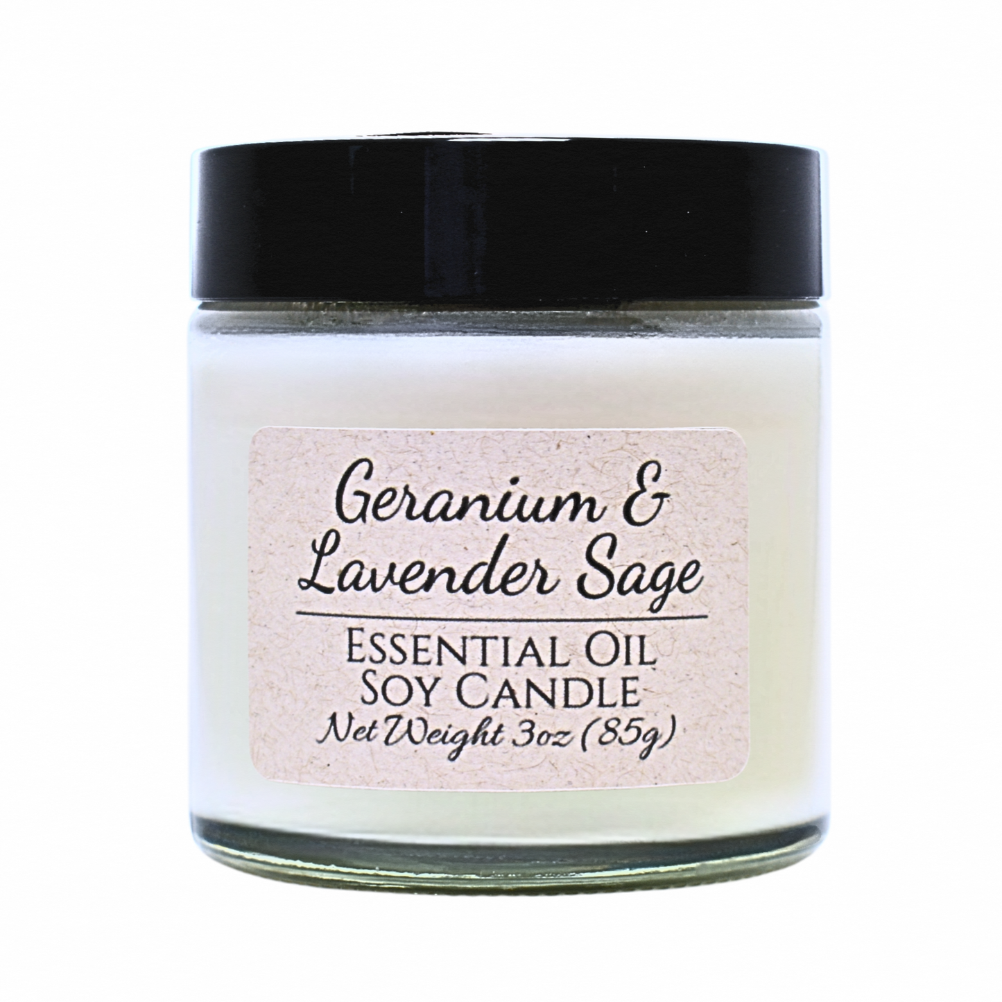 Geranium & Lavender Sage | Essential Oil | 3 oz Jar Candle