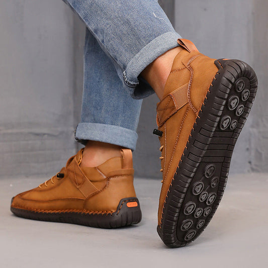 Women’s Color Matching Leather Boots