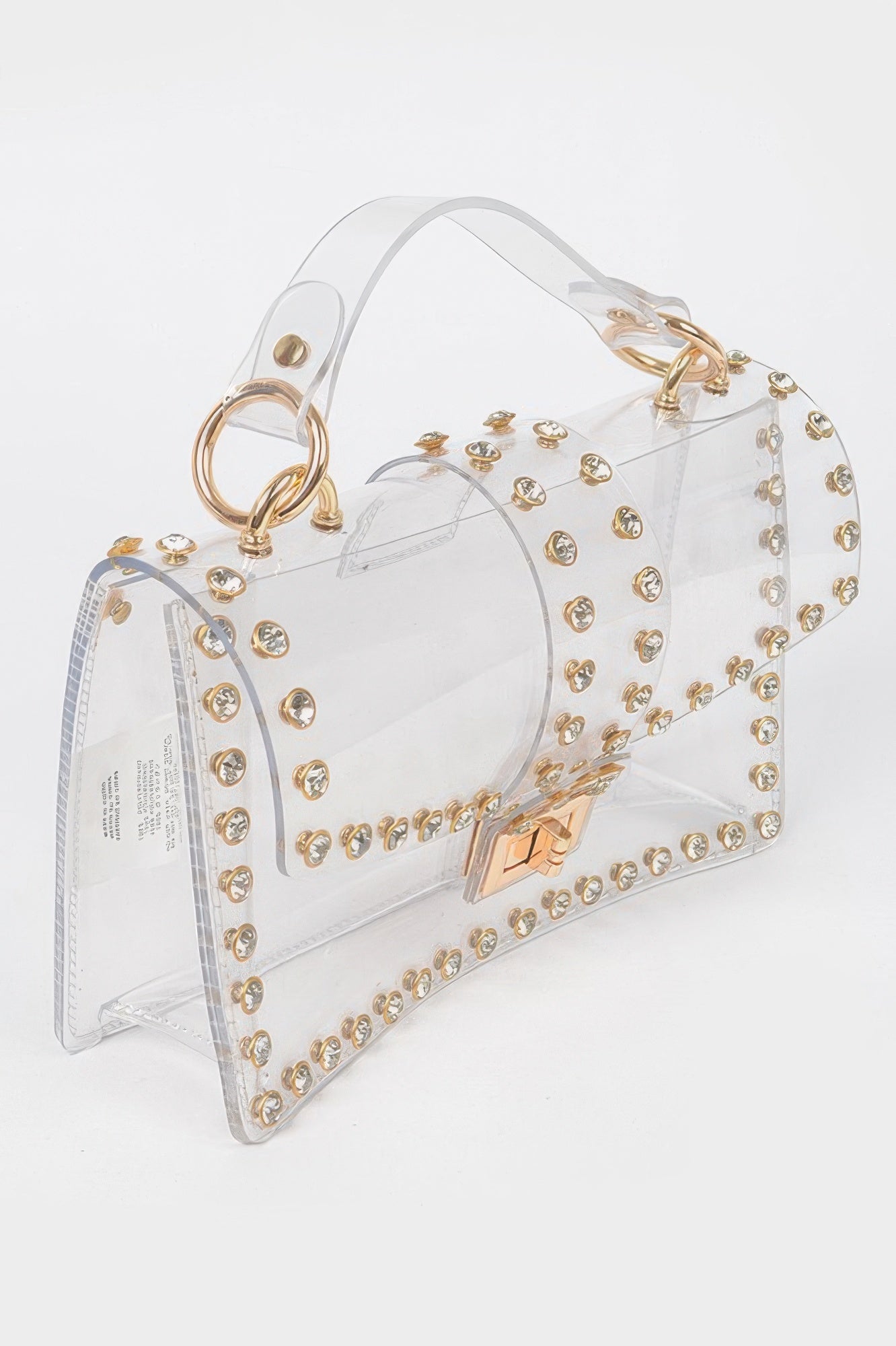 Rhinestone Studded Transparent Crossbody Bag - It's a Girly Place