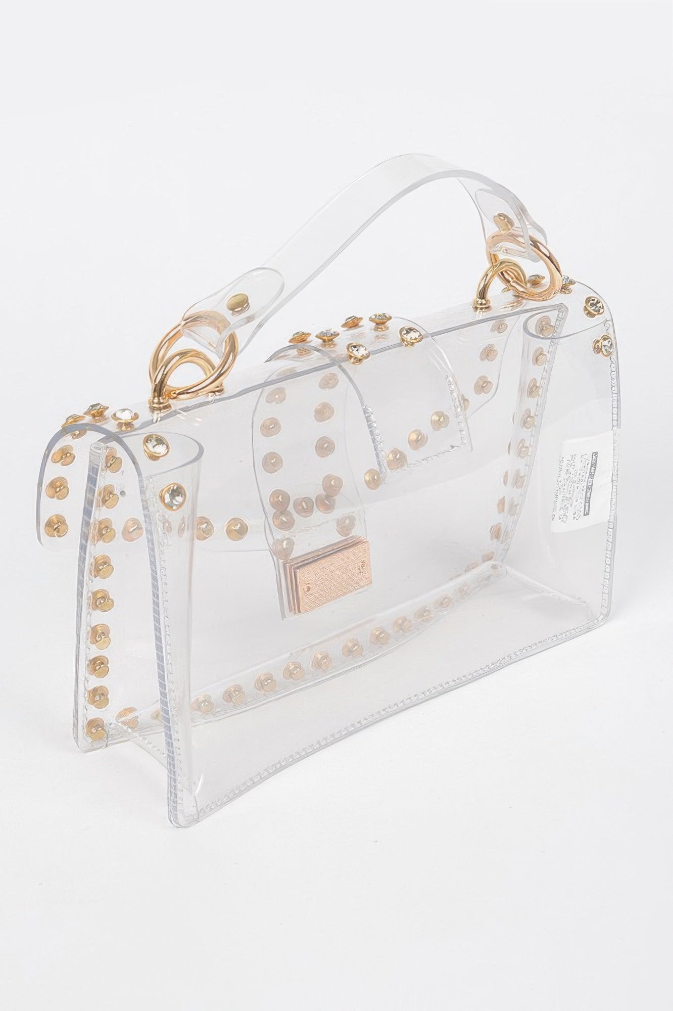 Rhinestone Studded Transparent Crossbody Bag - It's a Girly Place