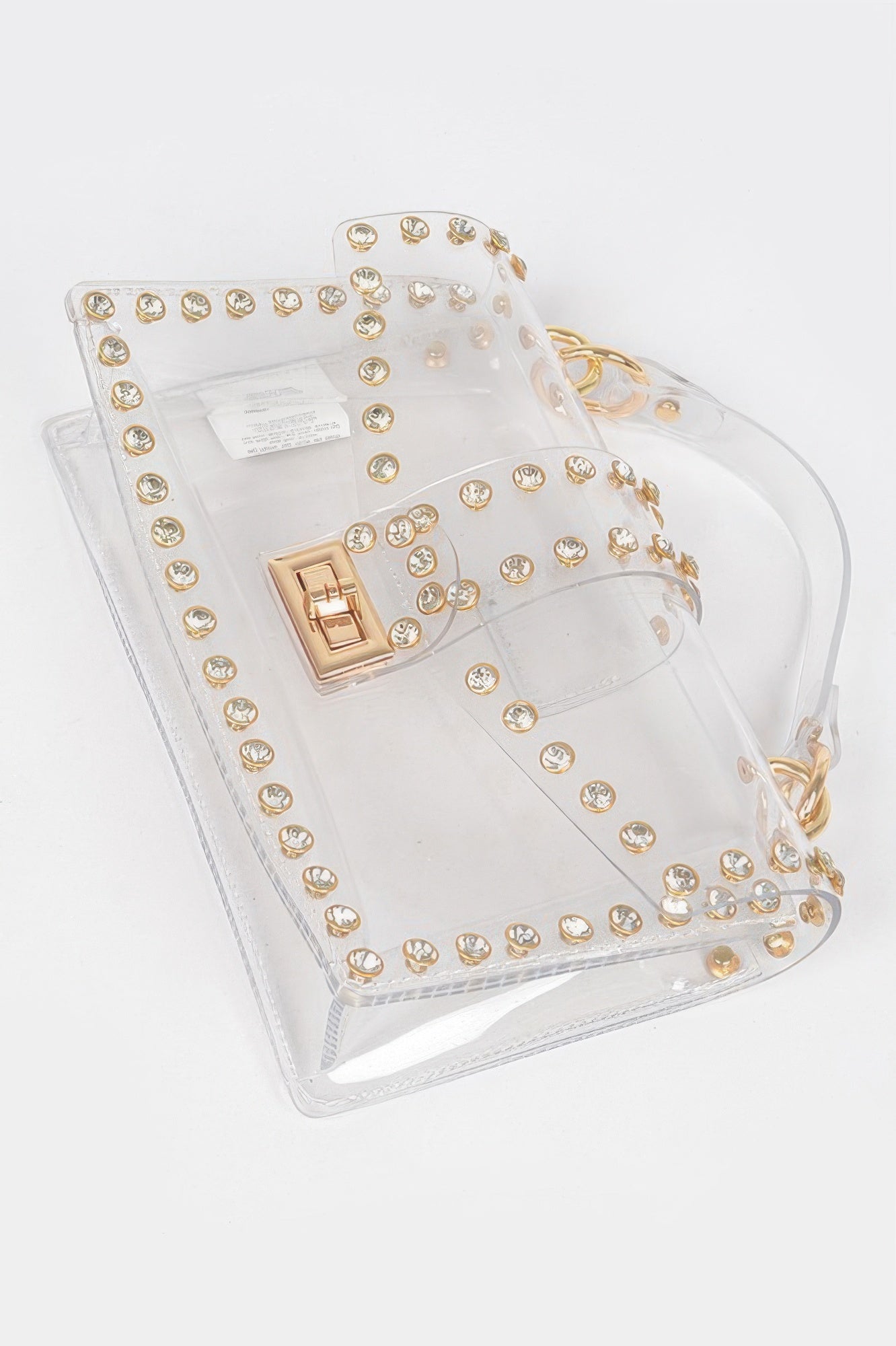 Rhinestone Studded Transparent Crossbody Bag - It's a Girly Place