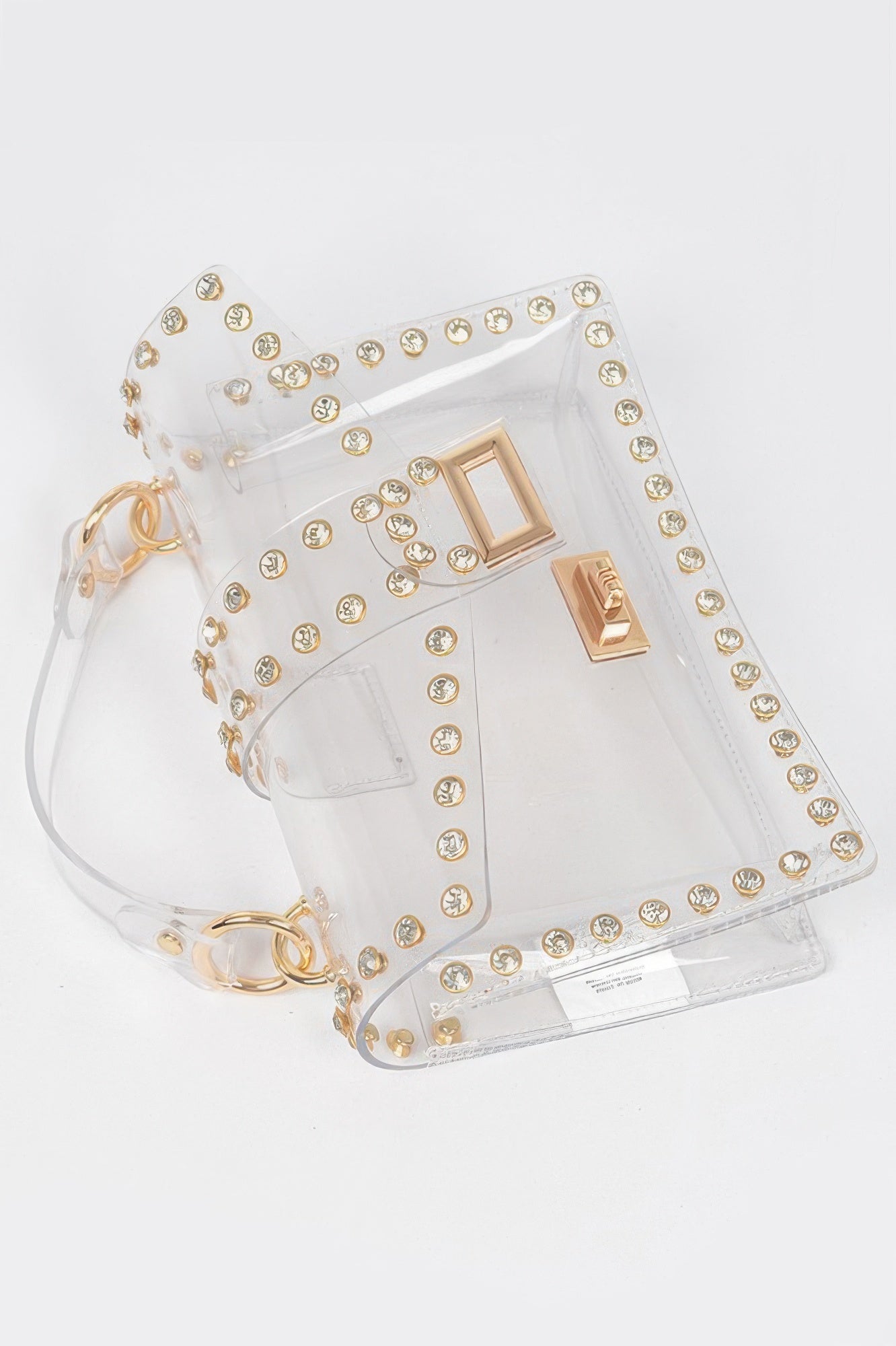 Rhinestone Studded Transparent Crossbody Bag - It's a Girly Place