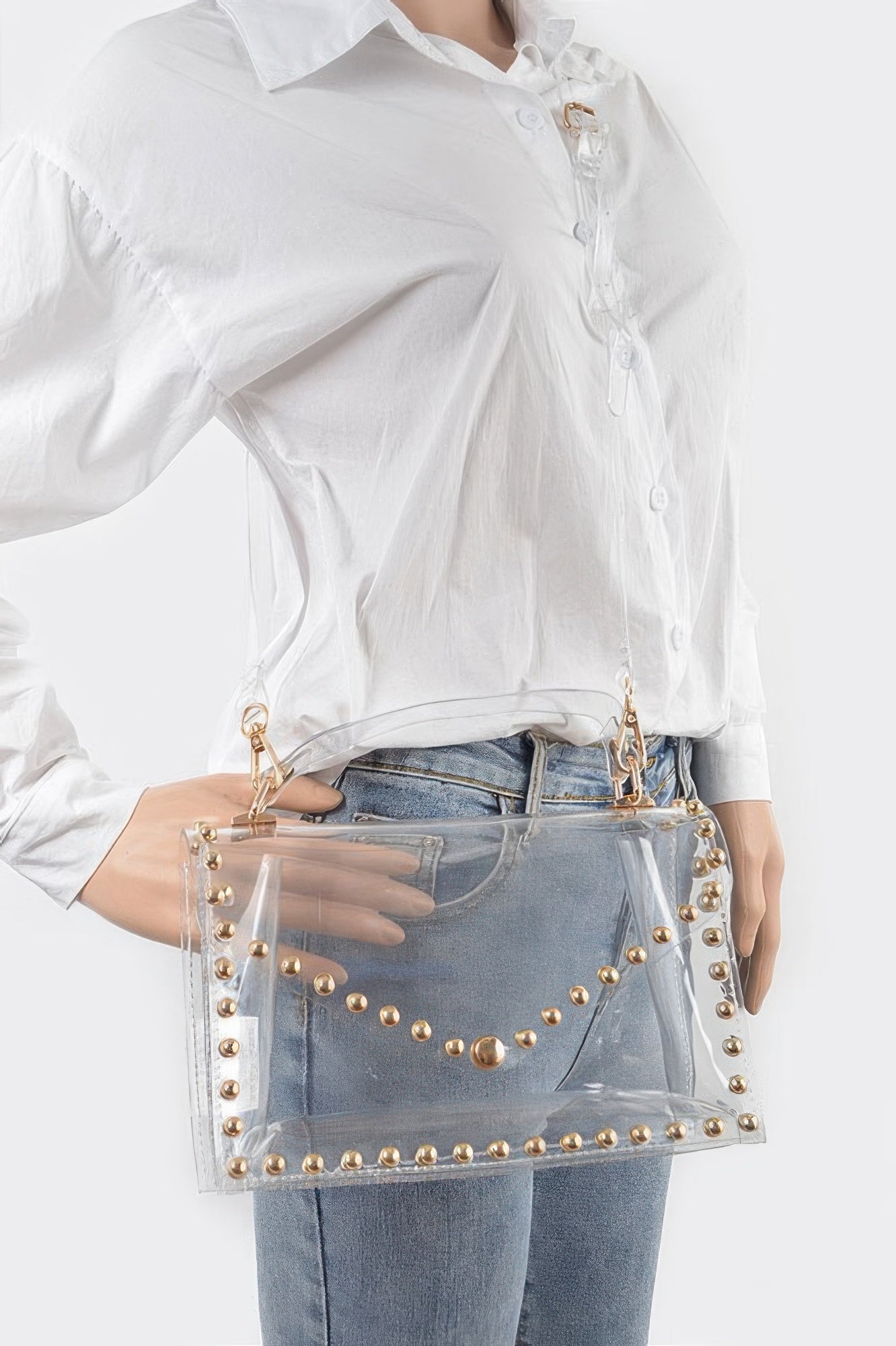 Round Stud Clear Bag - It's a Girly Place