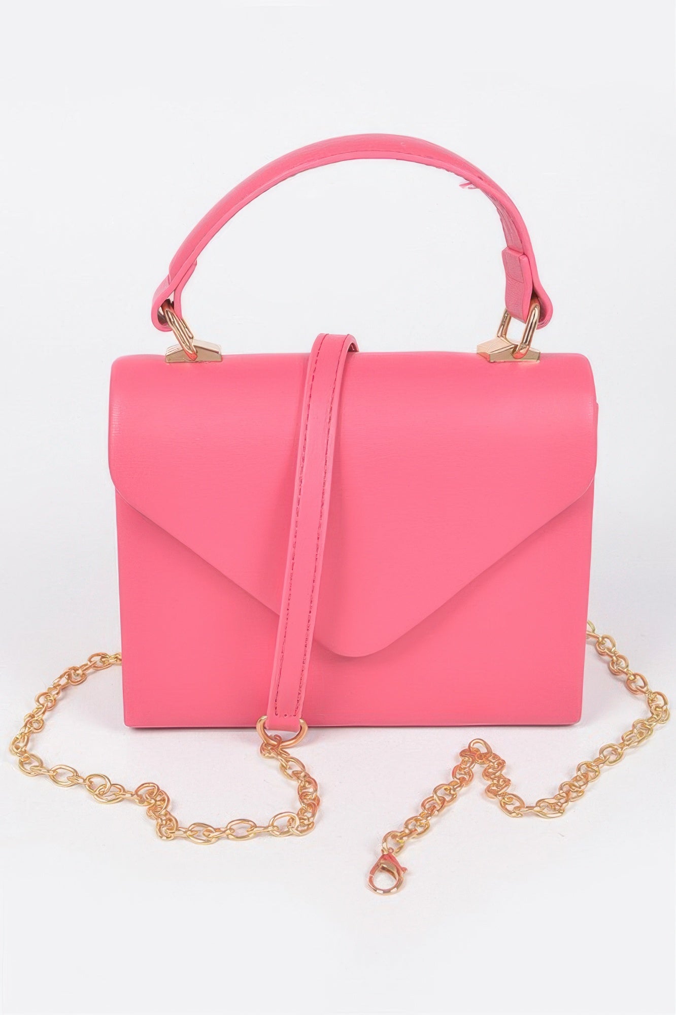 Faux Leather Simple Handle Clutch - It's a Girly Place