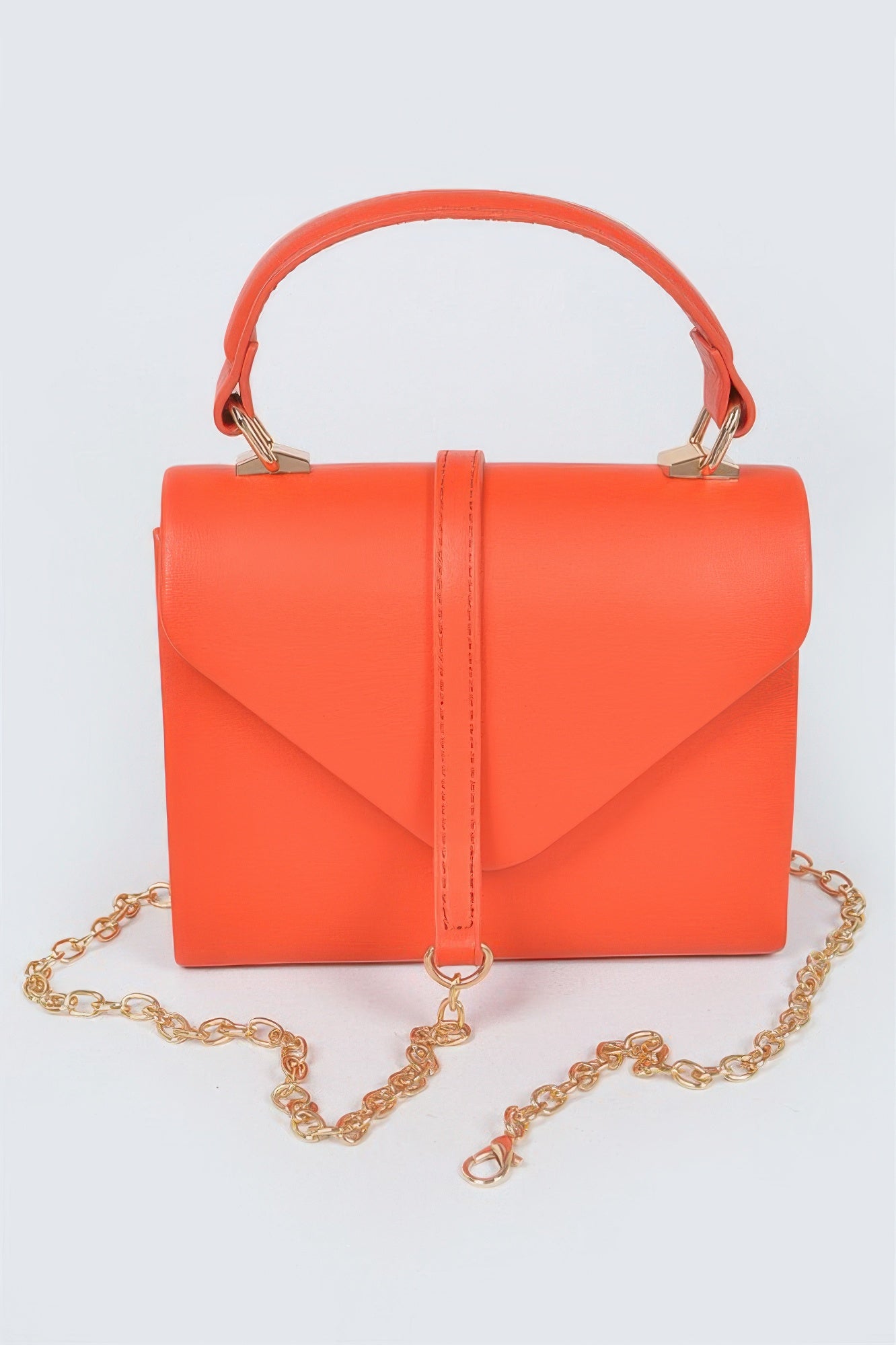 Faux Leather Simple Handle Clutch - It's a Girly Place