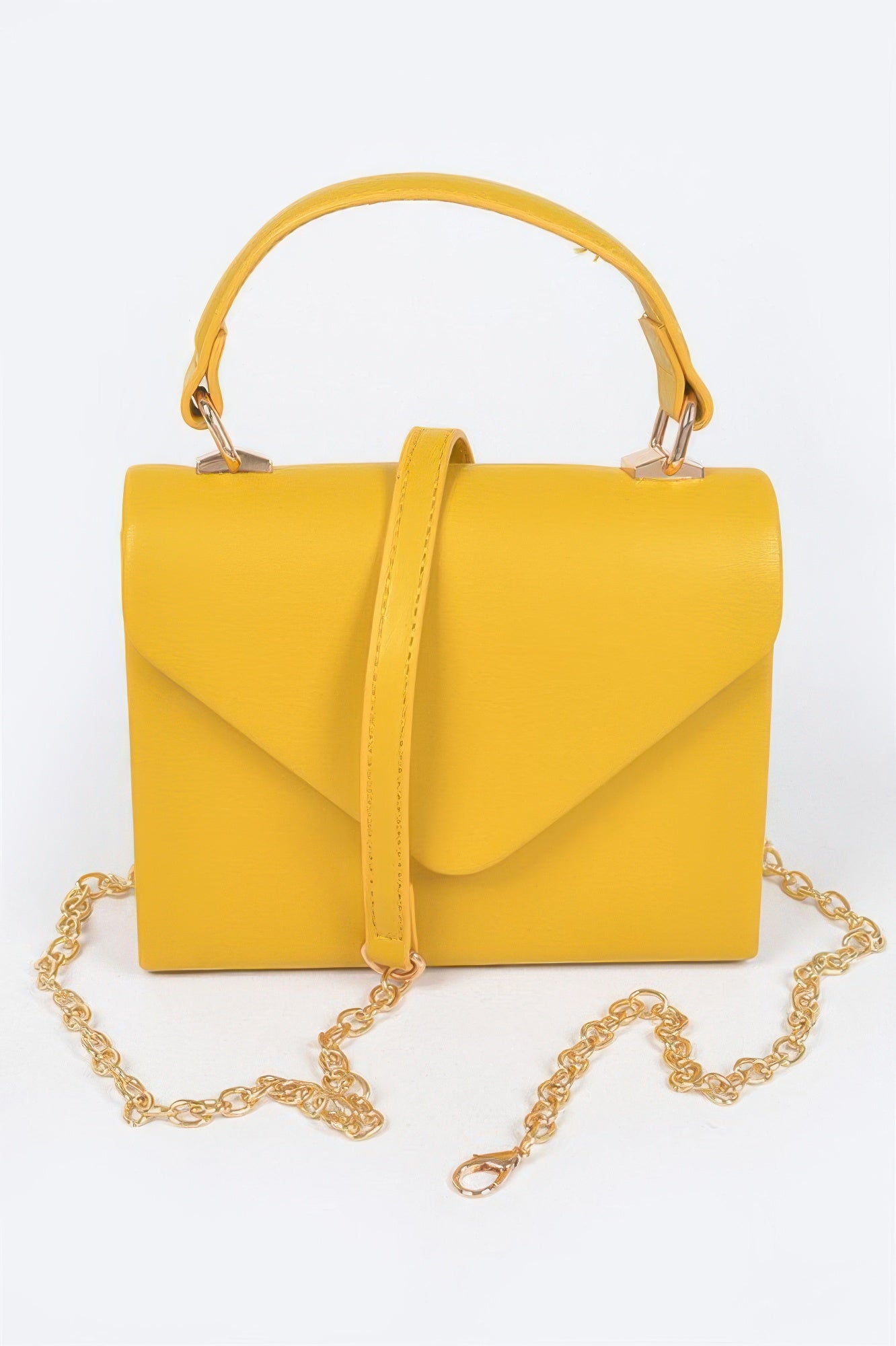 Faux Leather Simple Handle Clutch - It's a Girly Place
