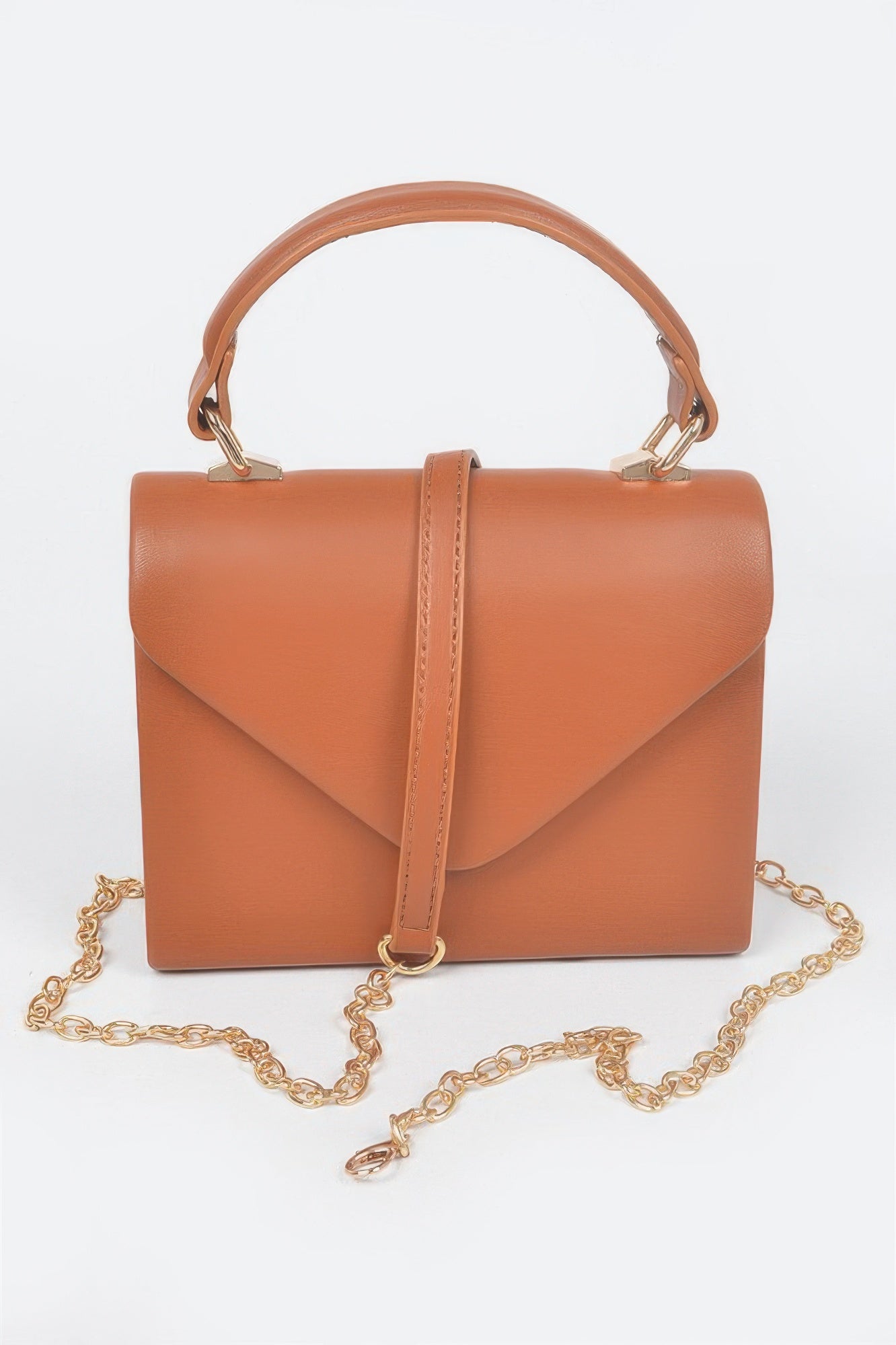 Faux Leather Simple Handle Clutch - It's a Girly Place