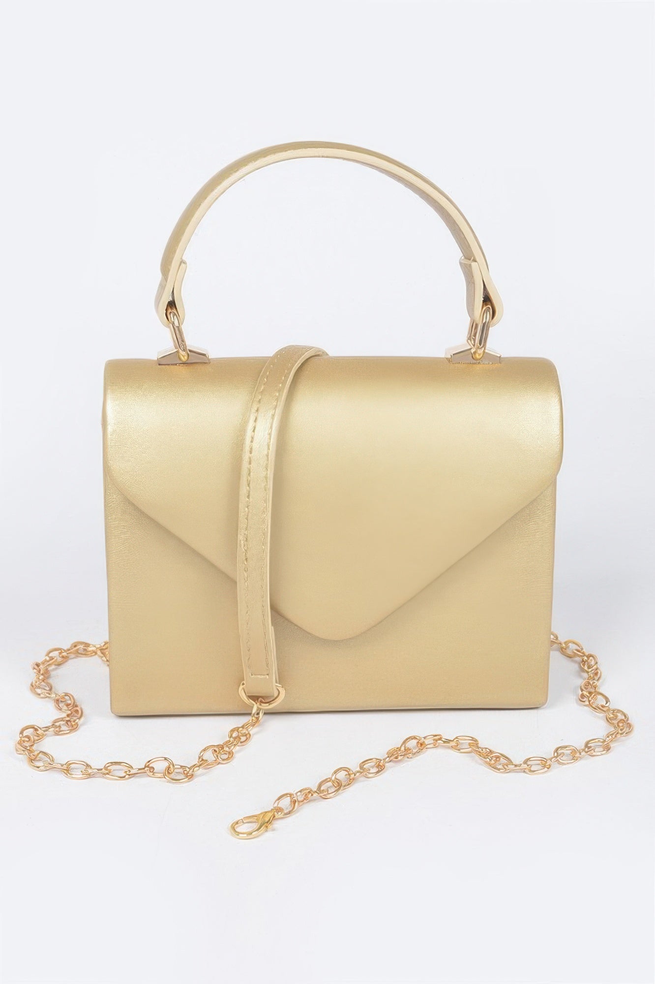 Faux Leather Simple Handle Clutch - It's a Girly Place