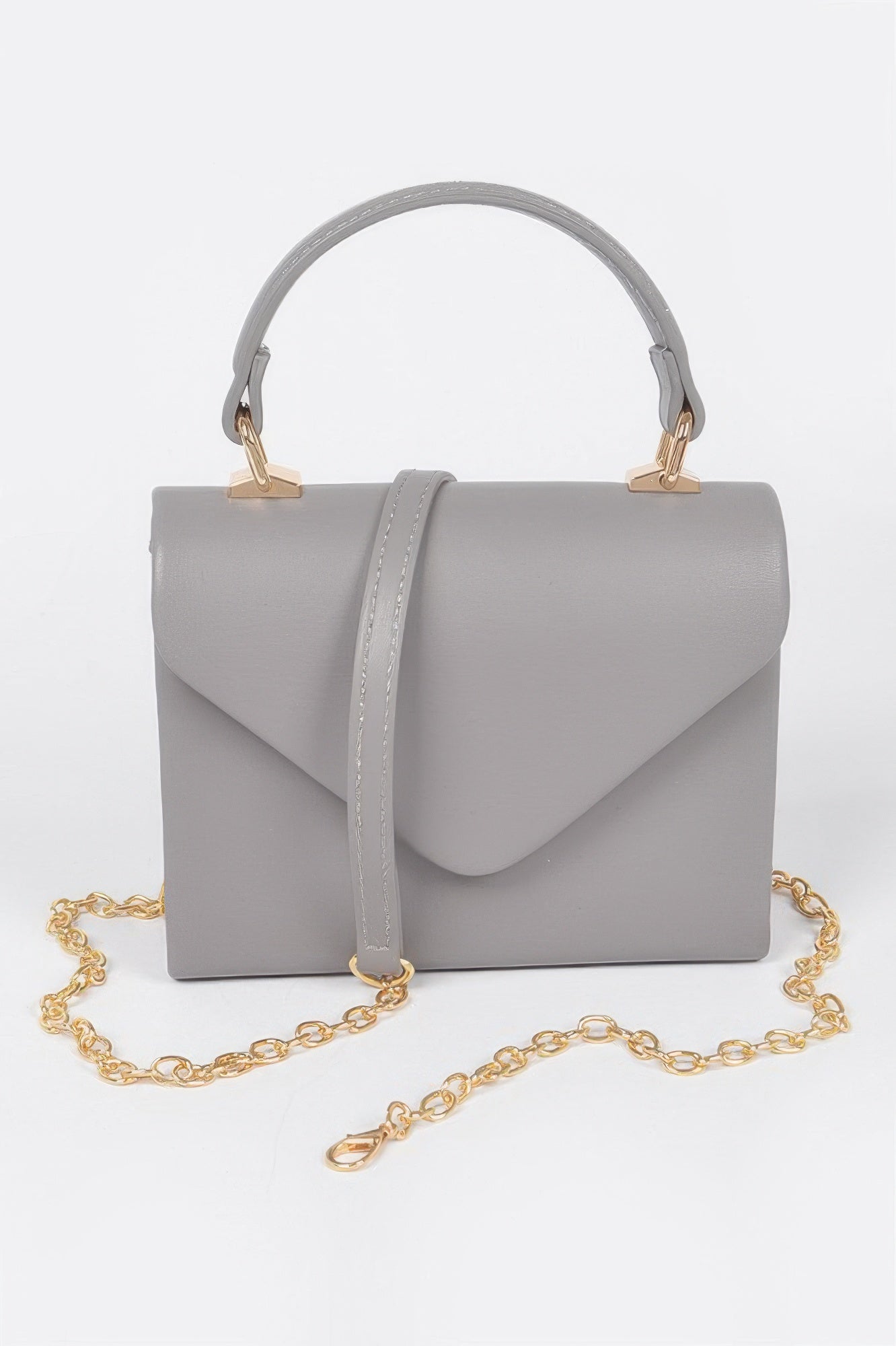 Faux Leather Simple Handle Clutch - It's a Girly Place