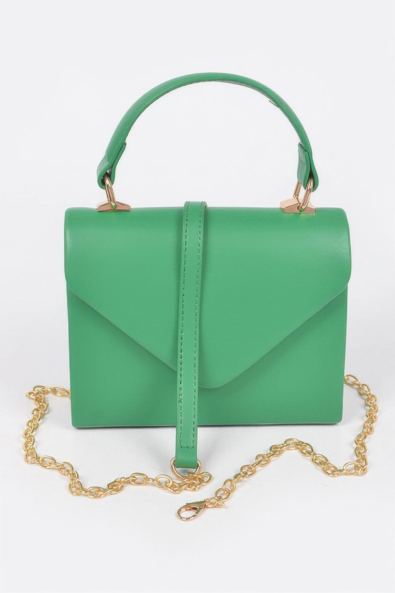 Faux Leather Simple Handle Clutch - It's a Girly Place