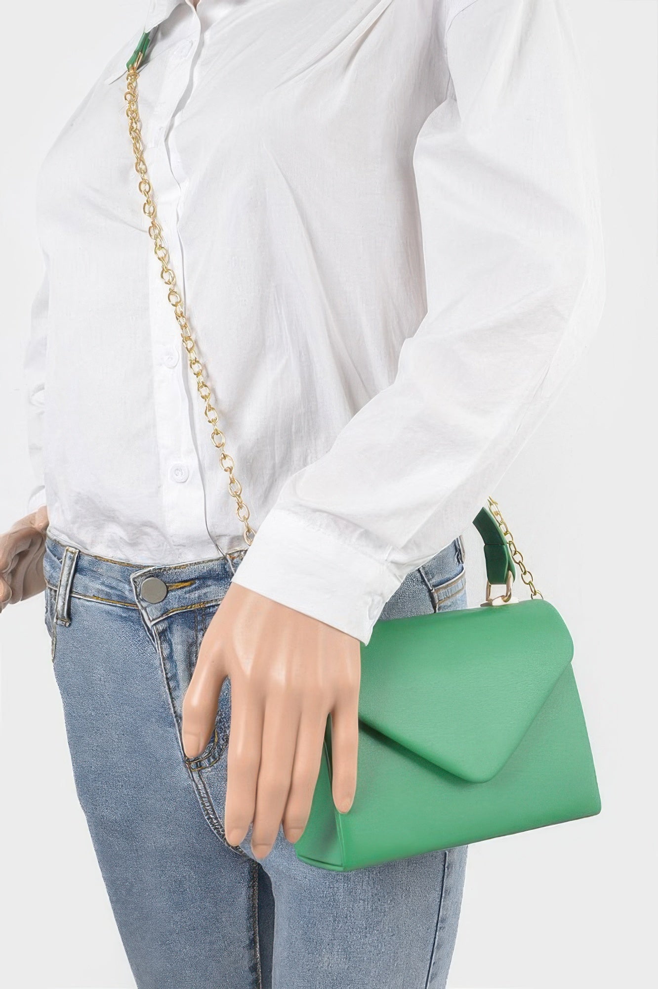 Faux Leather Simple Handle Clutch - It's a Girly Place