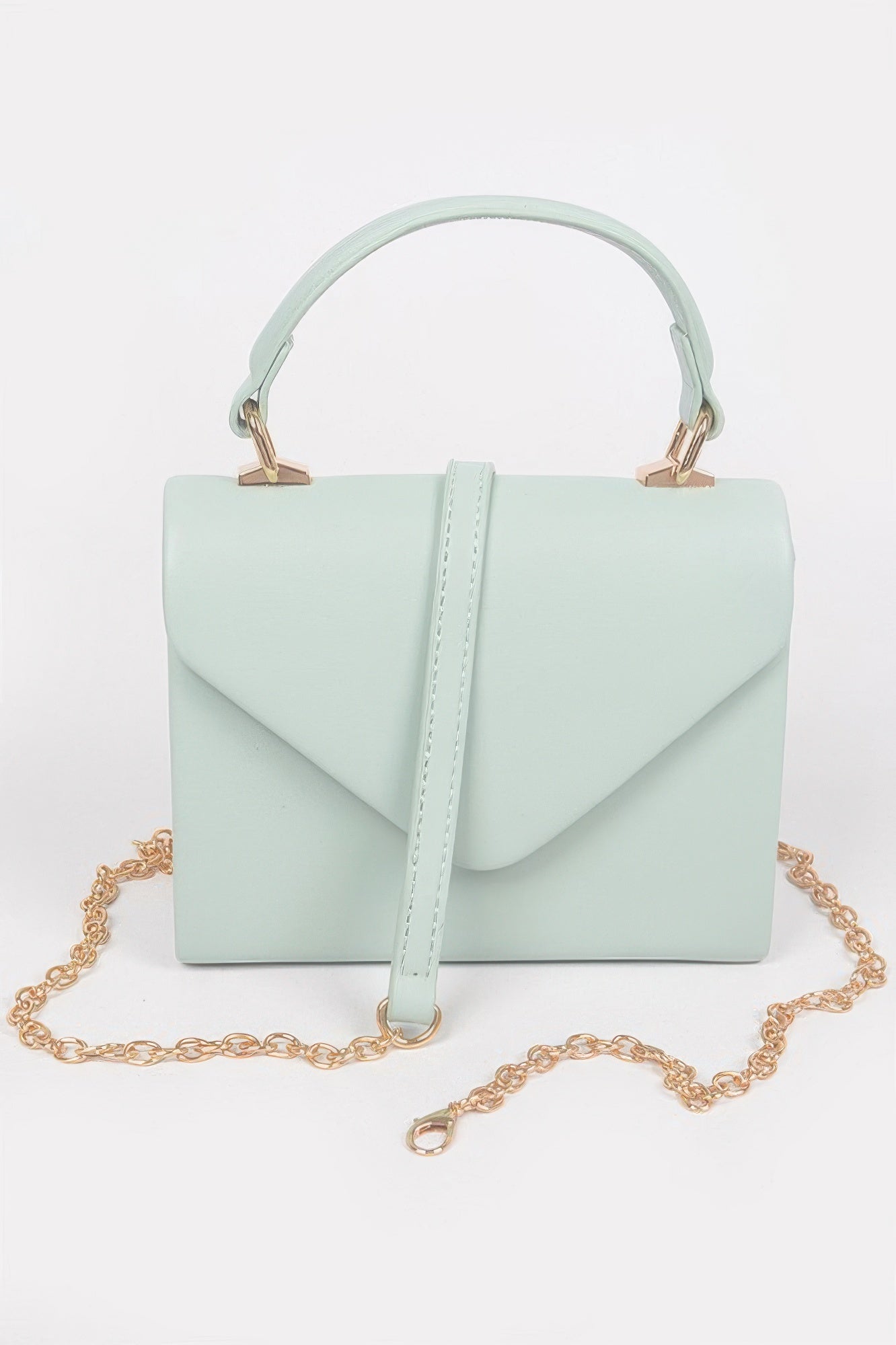 Faux Leather Simple Handle Clutch - It's a Girly Place