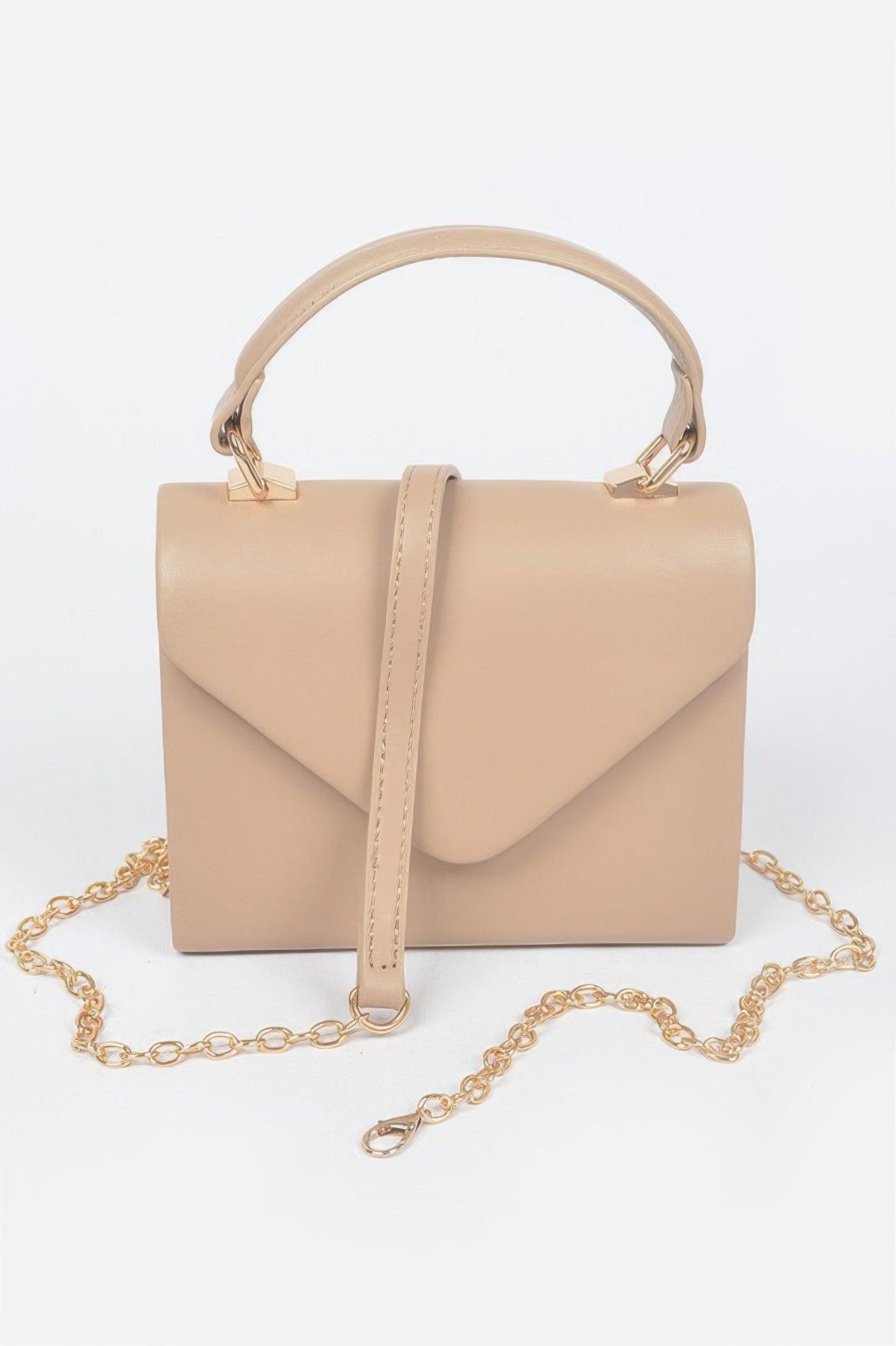 Faux Leather Simple Handle Clutch - It's a Girly Place