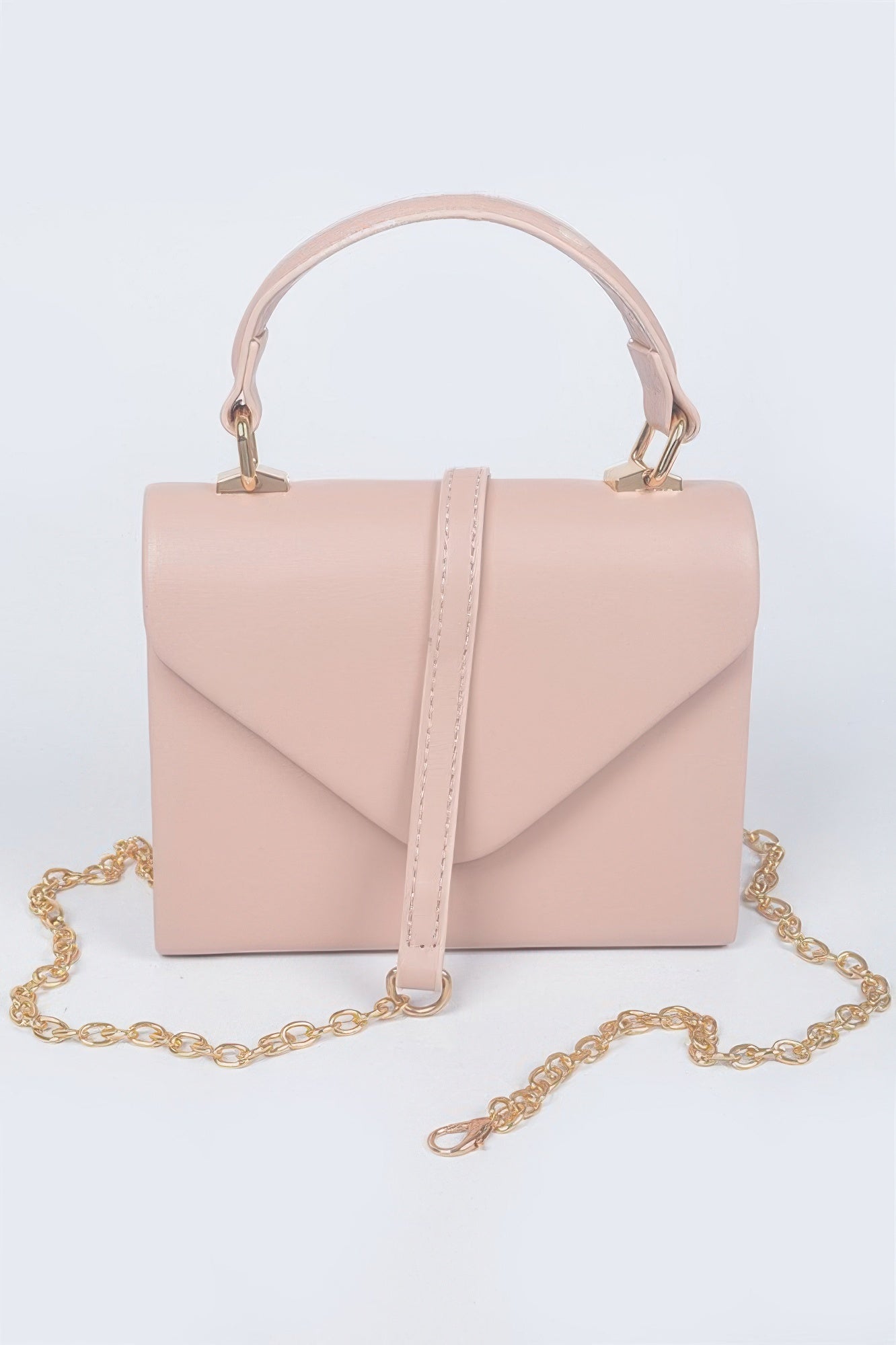 Faux Leather Simple Handle Clutch - It's a Girly Place