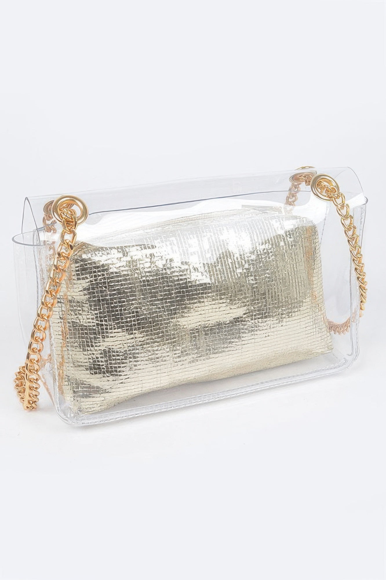 Clear Pvc Clutch With Shiny Pouch - It's a Girly Place