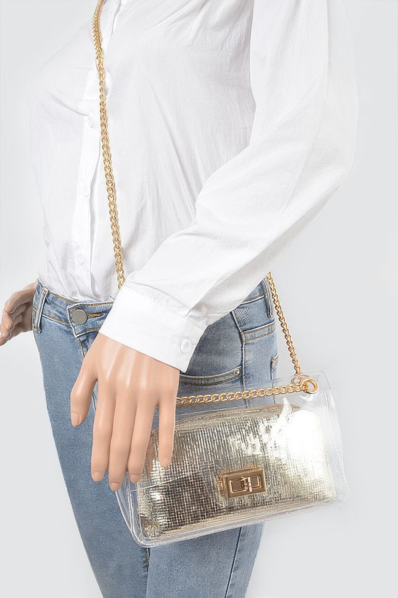 Clear Pvc Clutch With Shiny Pouch - It's a Girly Place