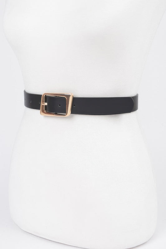 Faux Leather Metal Buckle Belt - It's a Girly Place