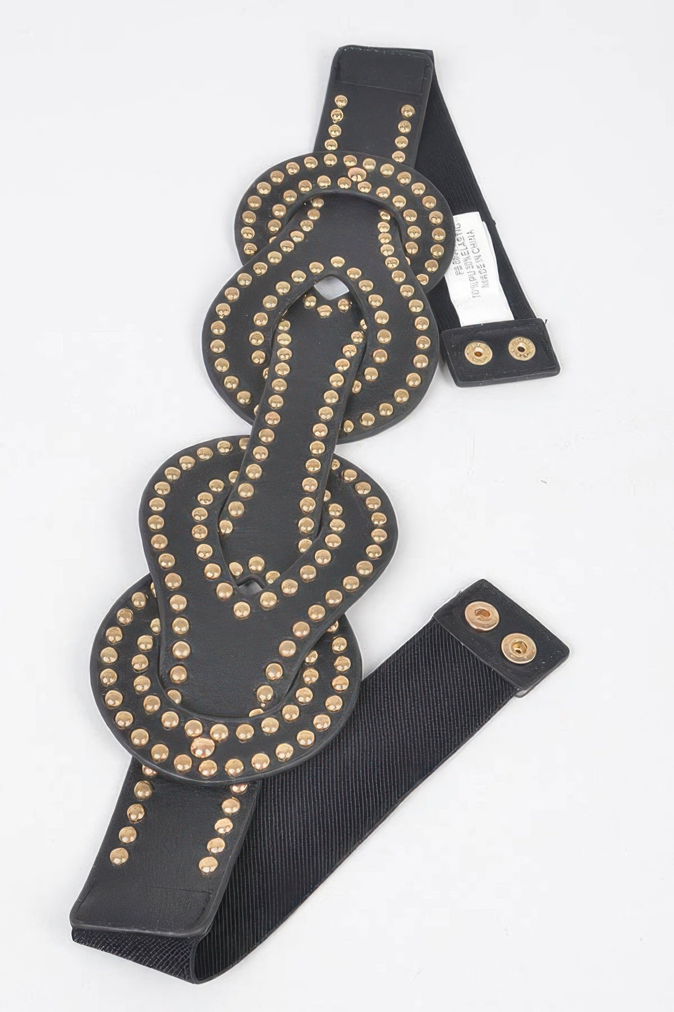 Faux Leather Metal Studded Elastic Belt - It's a Girly Place