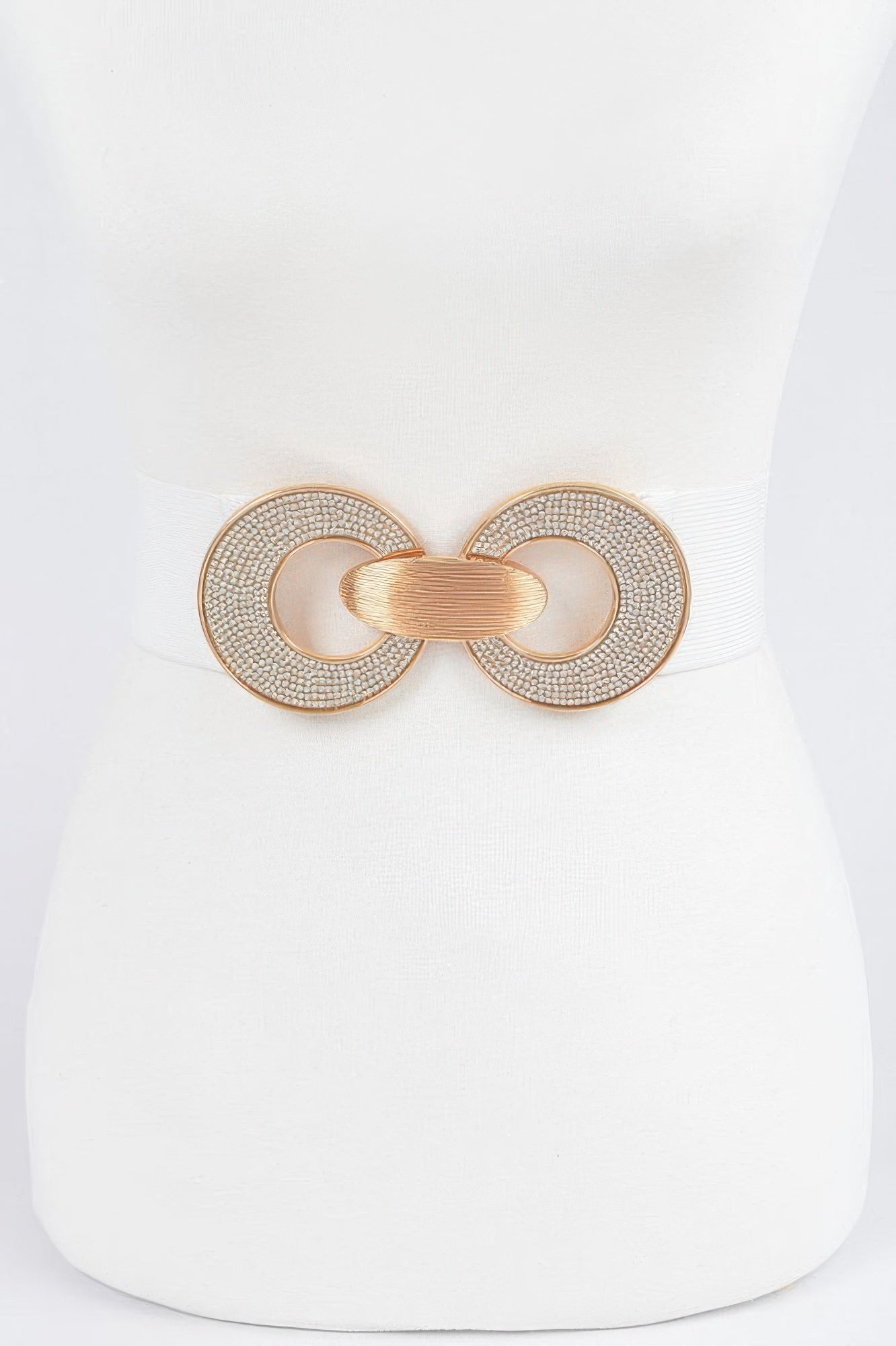 Rhinestone Two Buckle Elastic Belt - It's a Girly Place