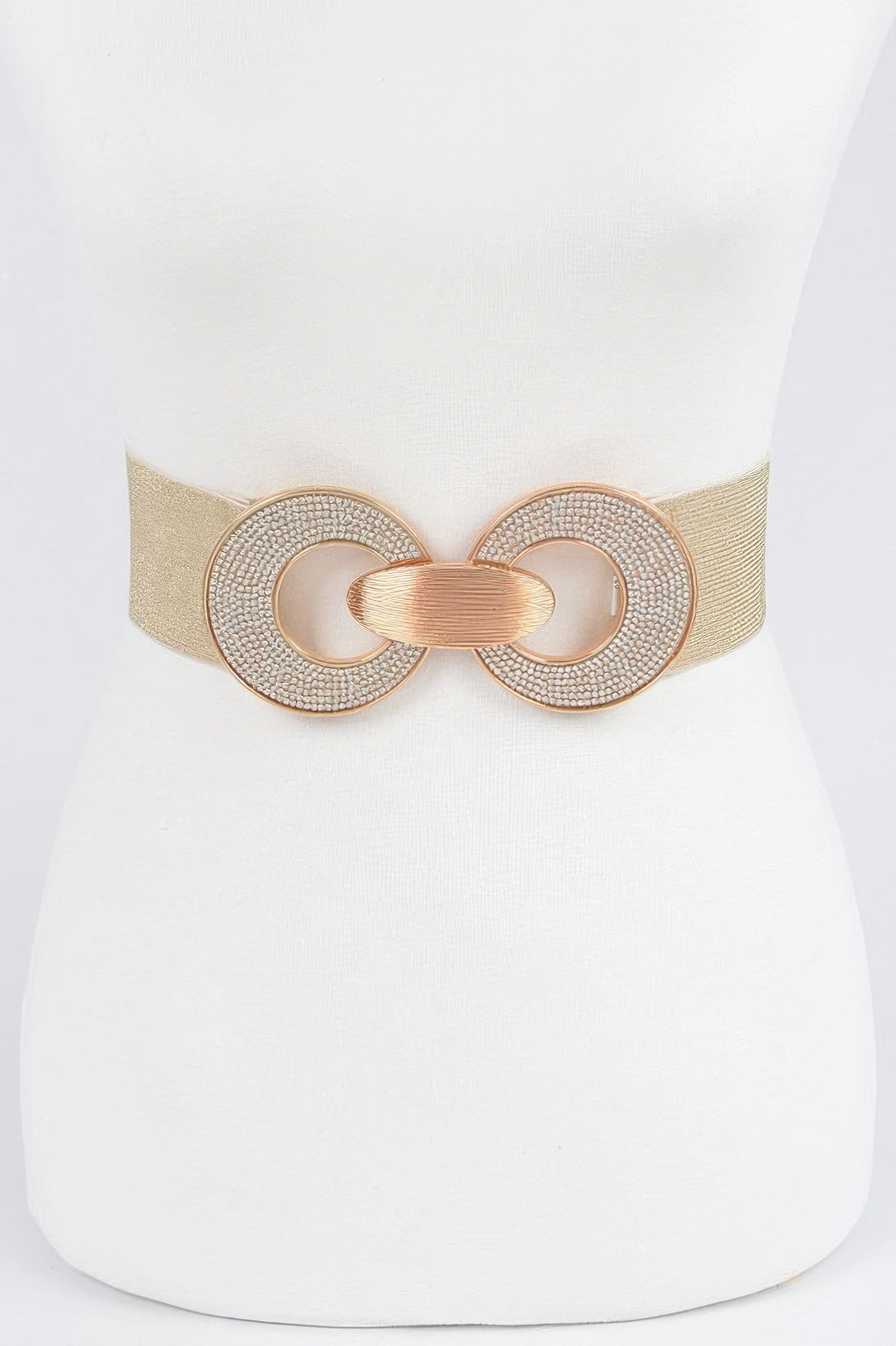 Rhinestone Two Buckle Elastic Belt - It's a Girly Place