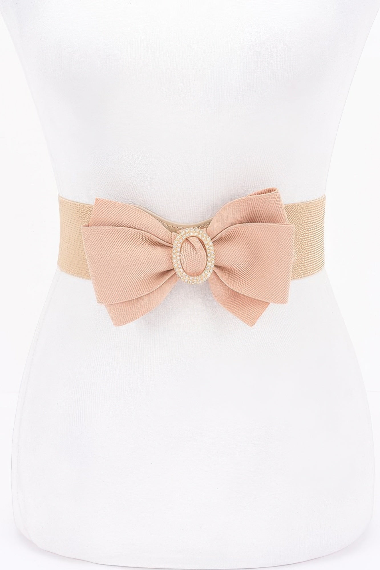 Rhinestone Bow Buckle Stretch Belt - It's a Girly Place