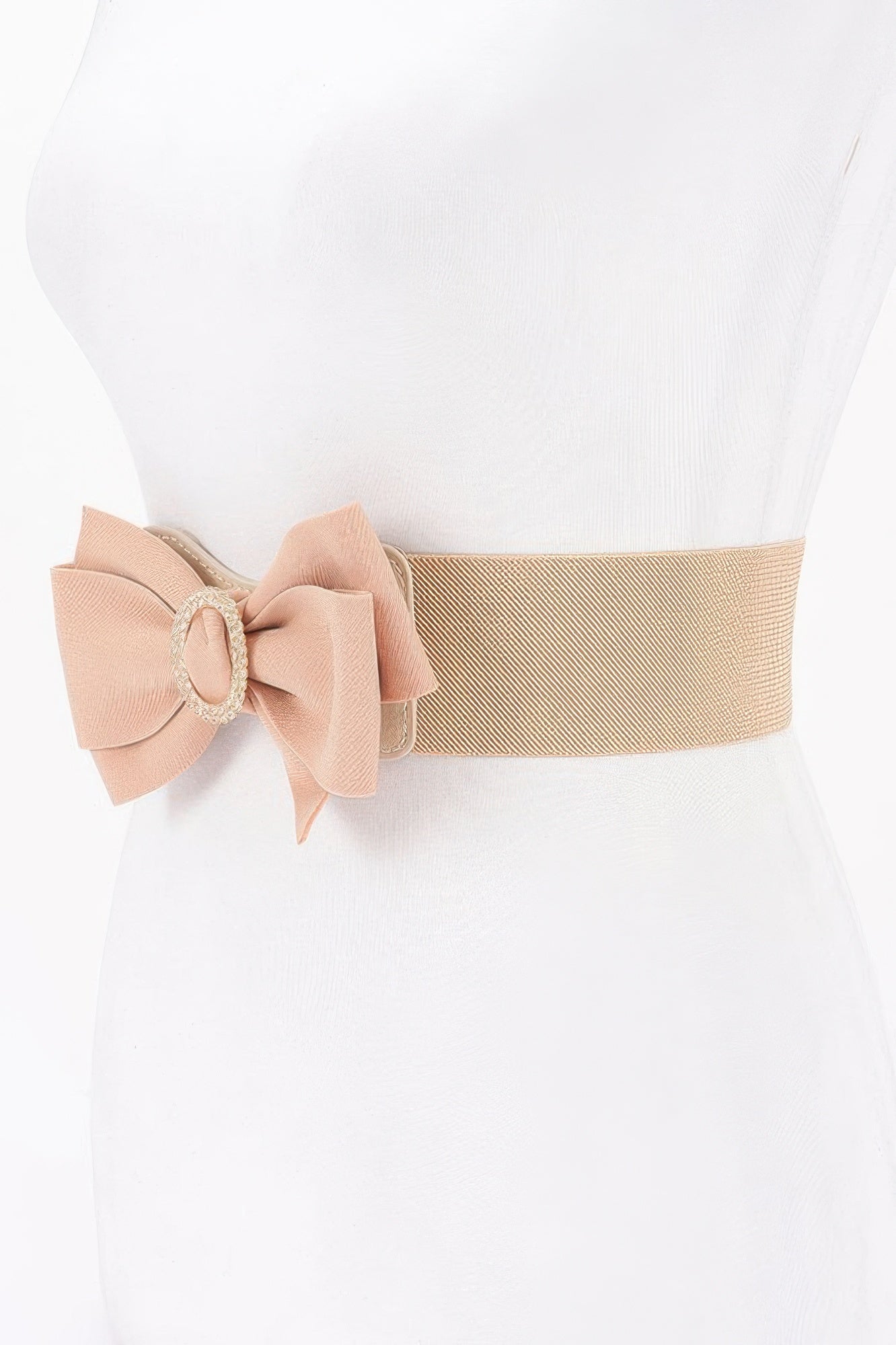 Rhinestone Bow Buckle Stretch Belt - It's a Girly Place