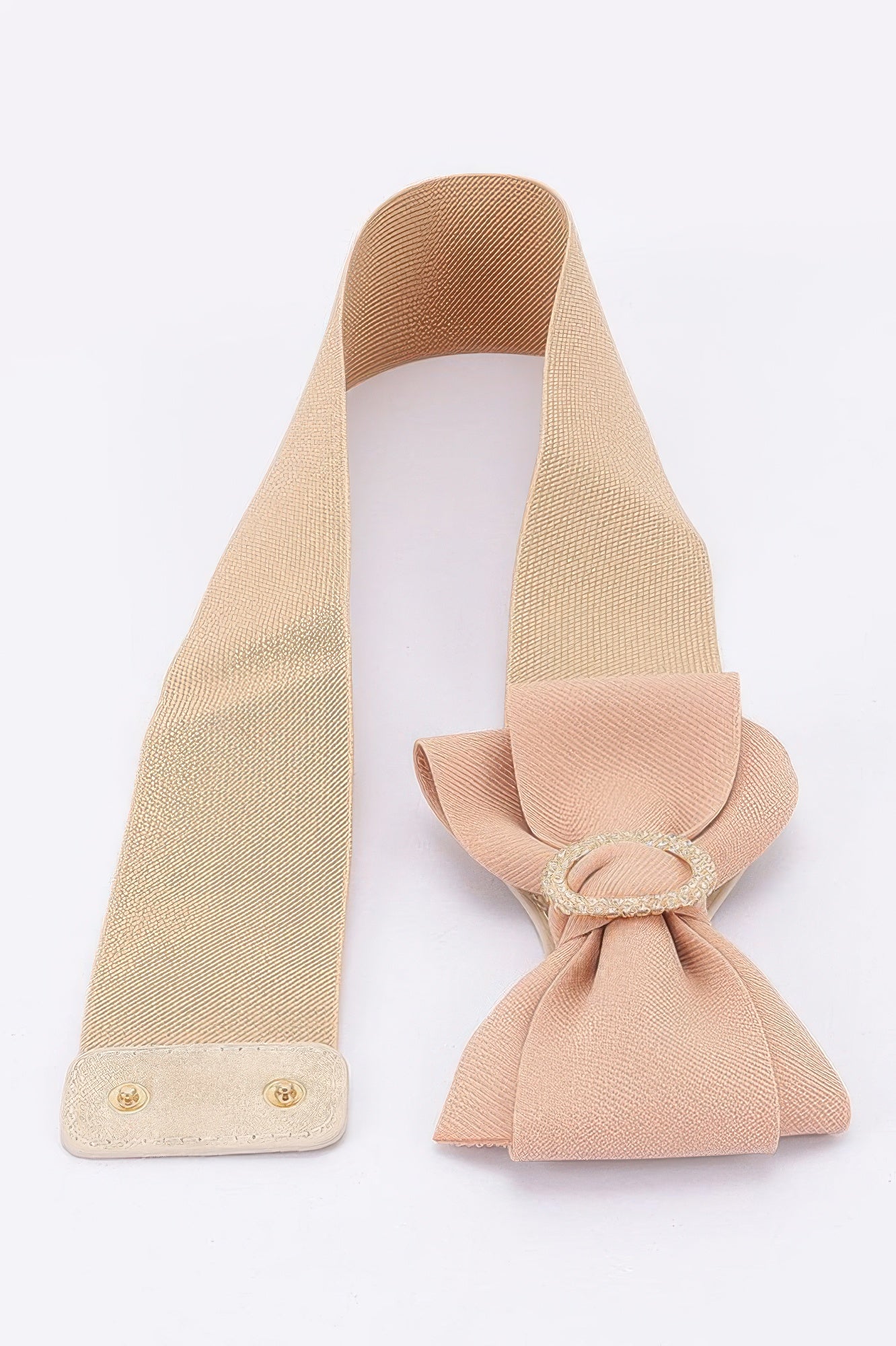 Rhinestone Bow Buckle Stretch Belt - It's a Girly Place