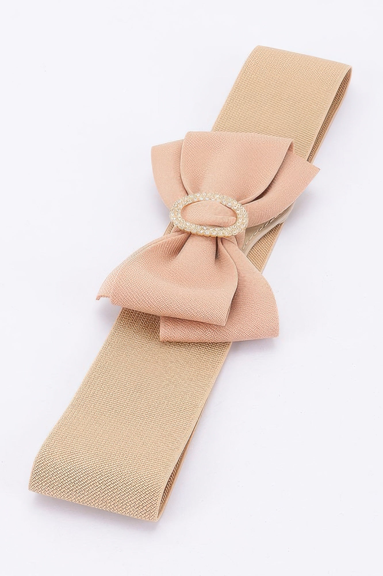Rhinestone Bow Buckle Stretch Belt - It's a Girly Place
