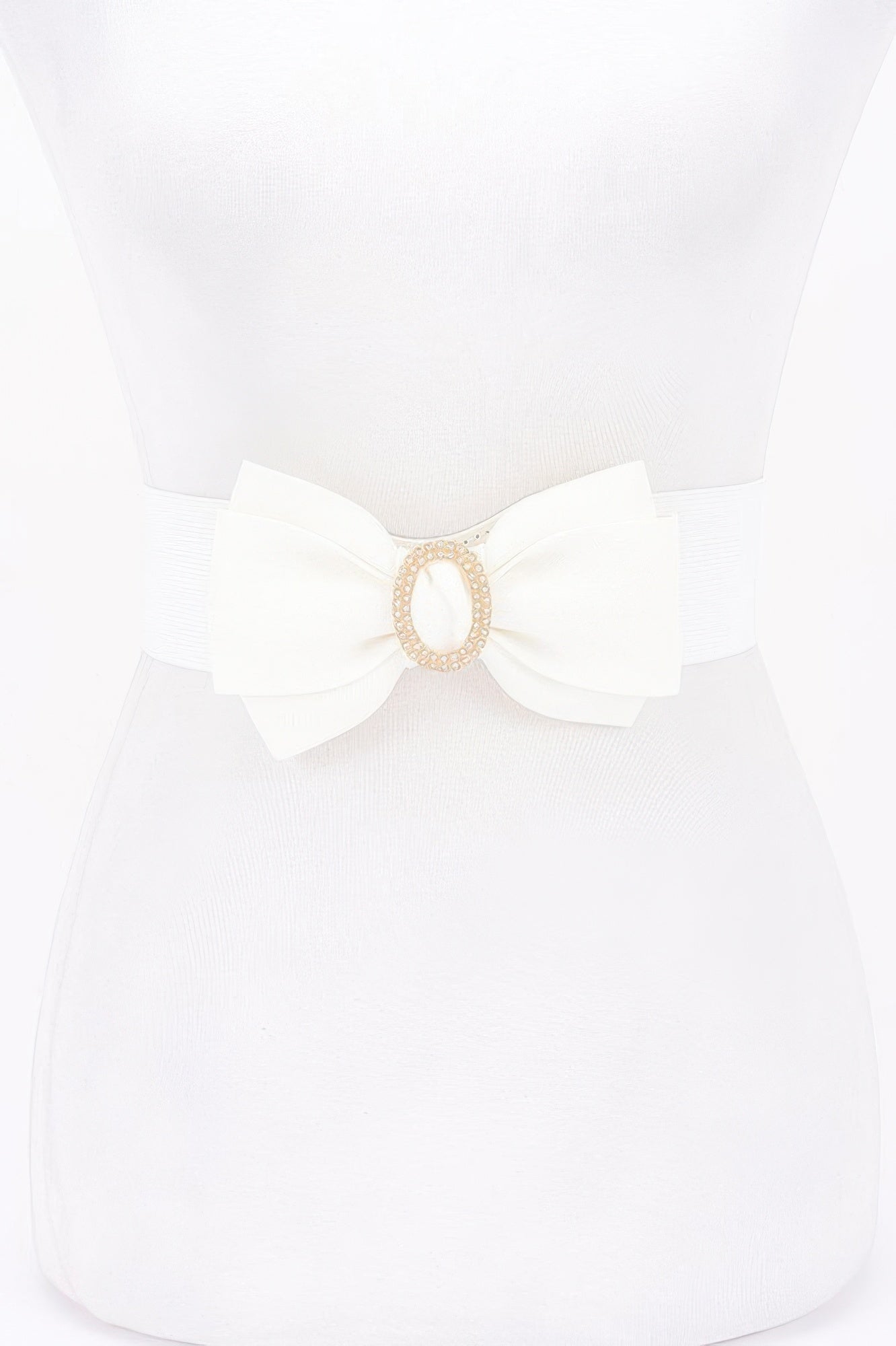 Rhinestone Bow Buckle Stretch Belt - It's a Girly Place
