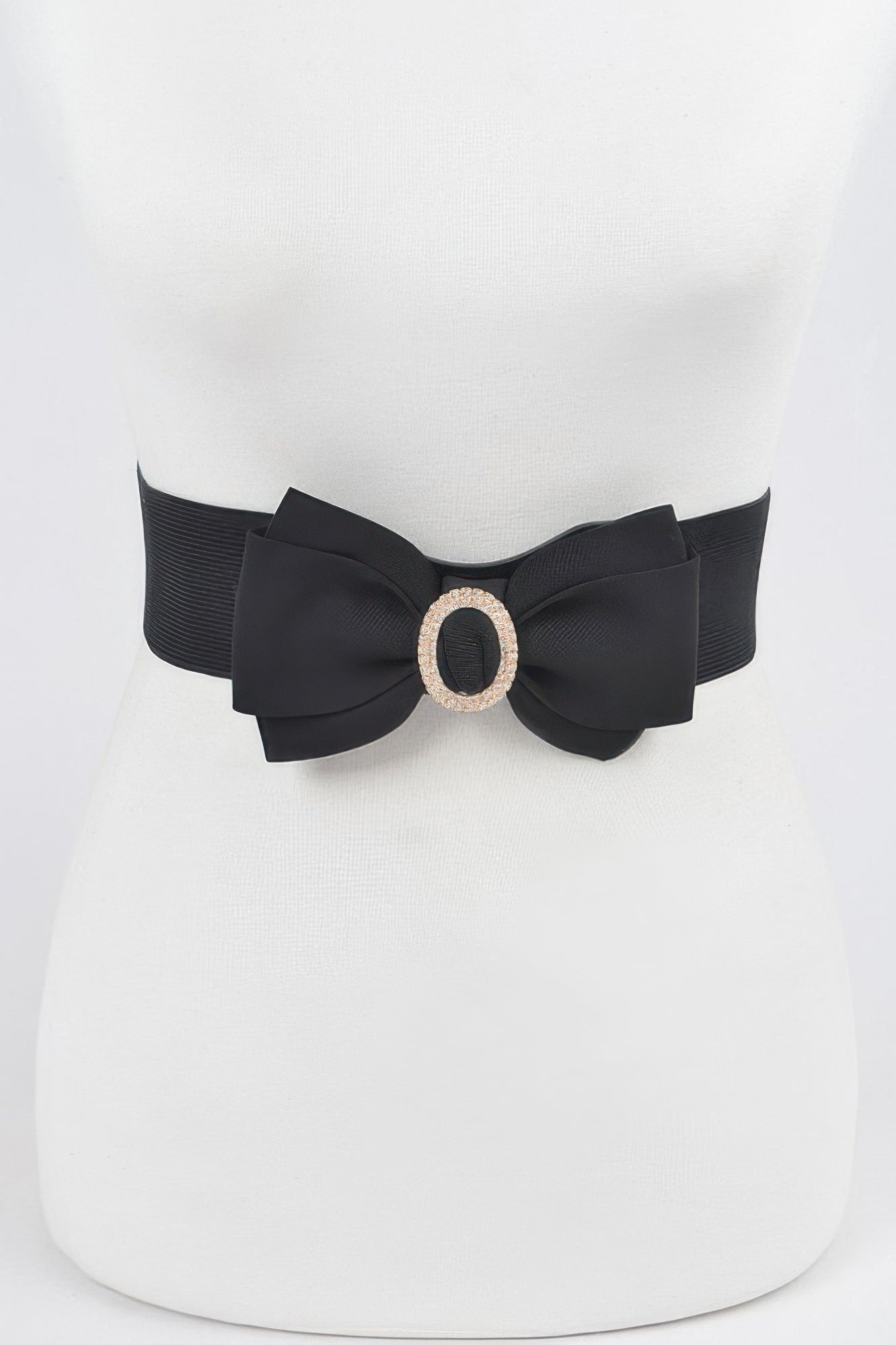 Rhinestone Bow Buckle Stretch Belt - It's a Girly Place